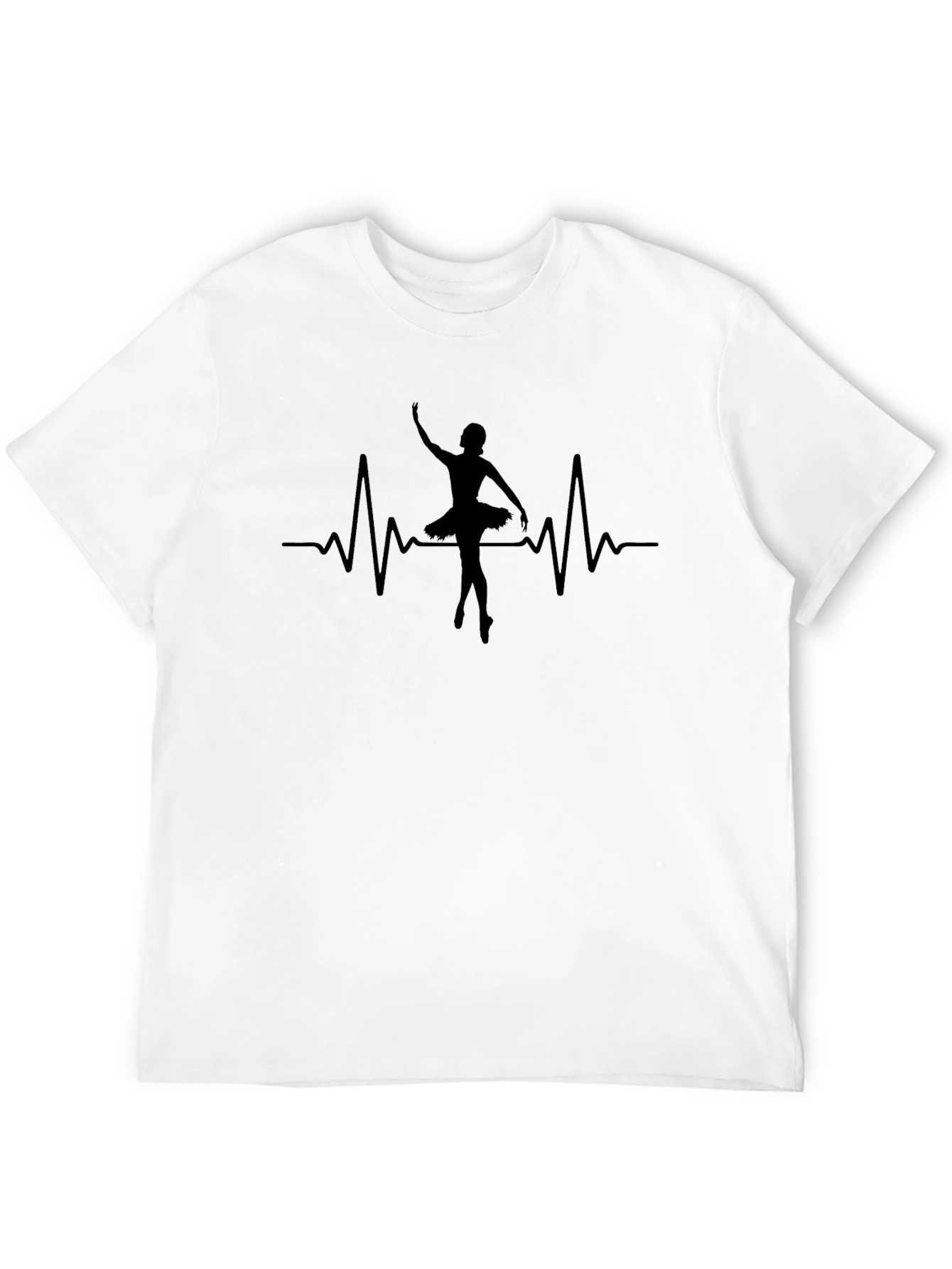 Ballerina Heartbeat Graphic Tee - Black