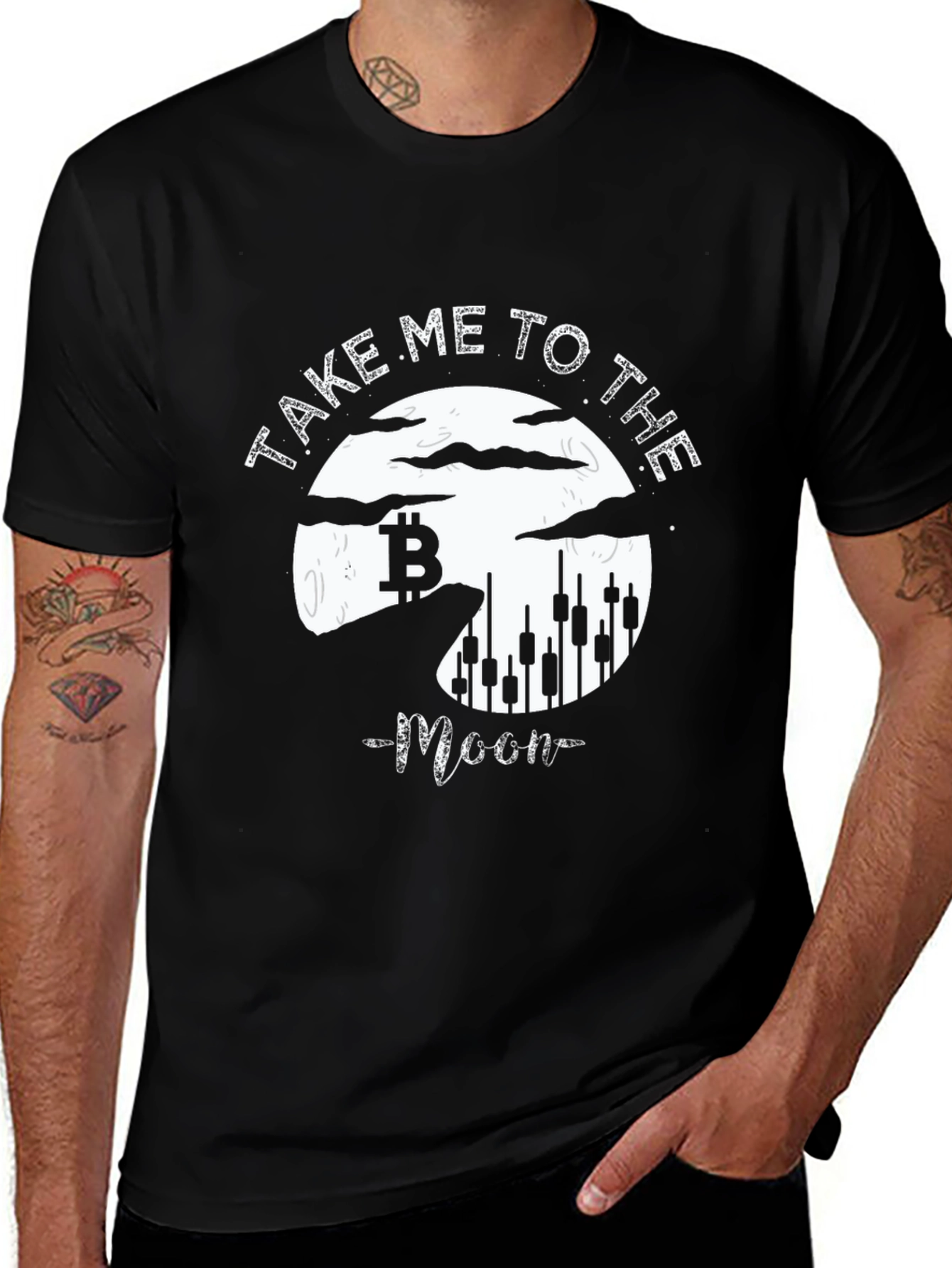 Bitcoin Moon T-Shirt - Crypto Trader Apparel