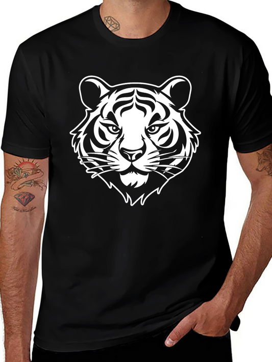 Tiger Graphic Black T-Shirt - Bold Statement Tee