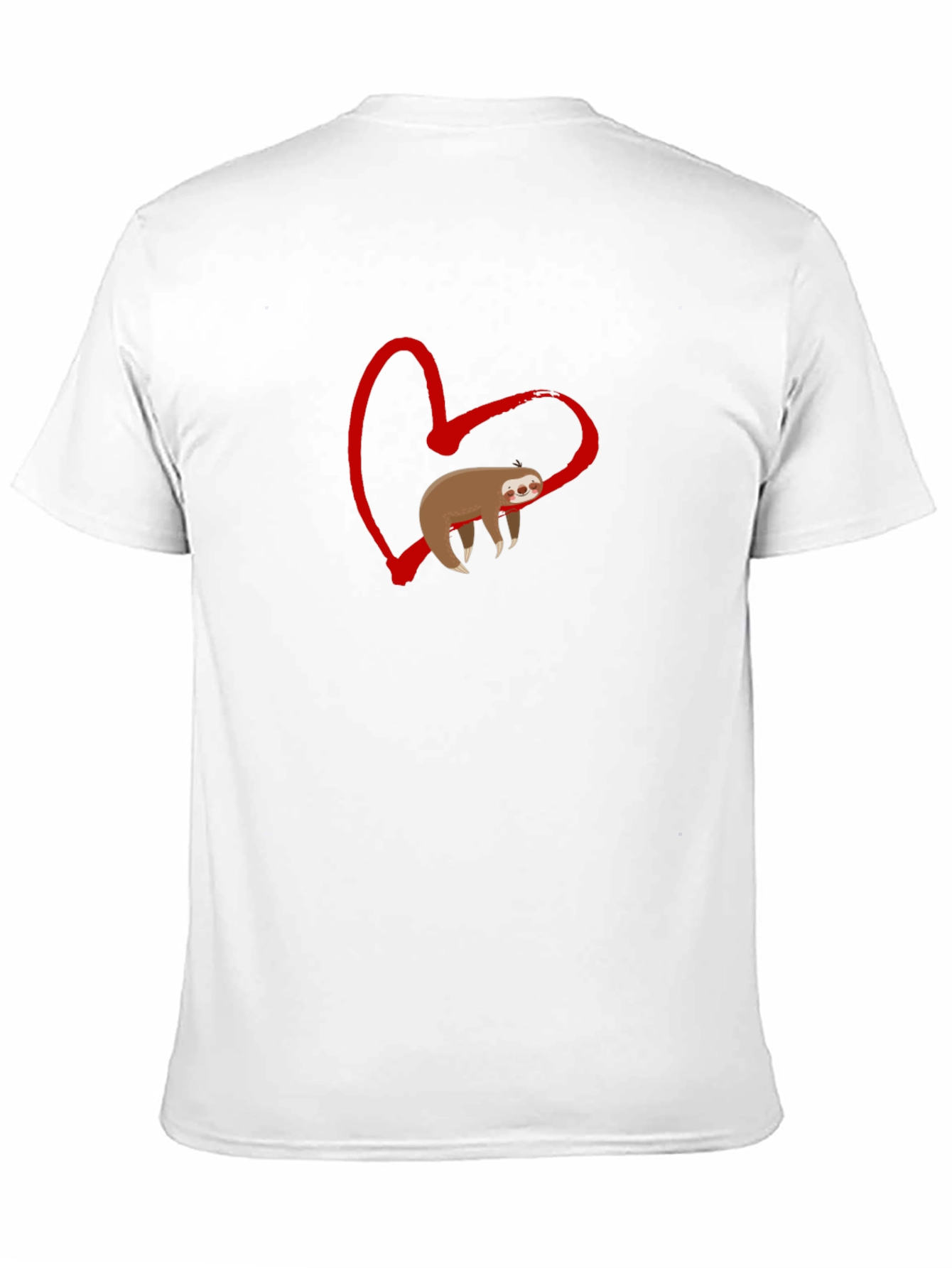 Sloth Heart Graphic Tee - Black