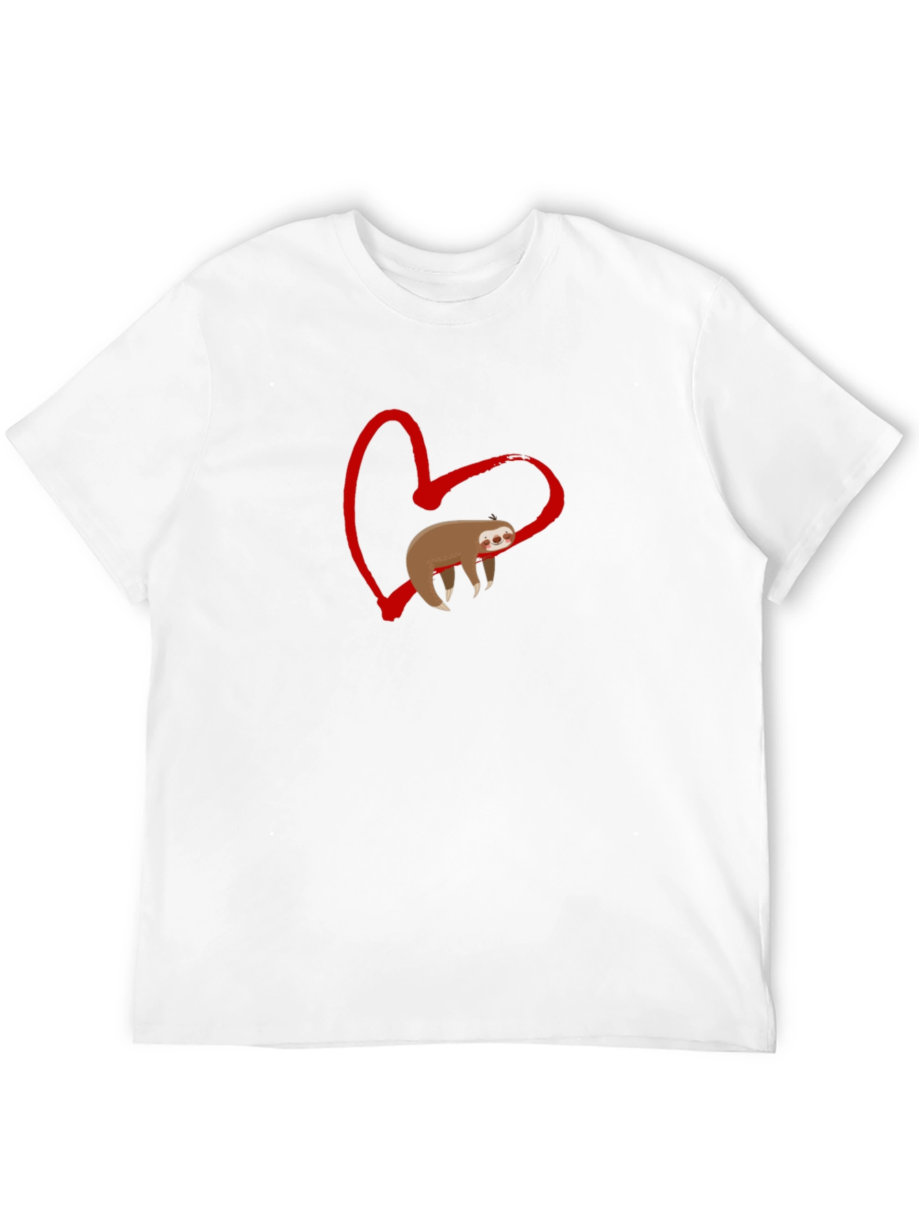 Sloth Heart Graphic Tee - Black