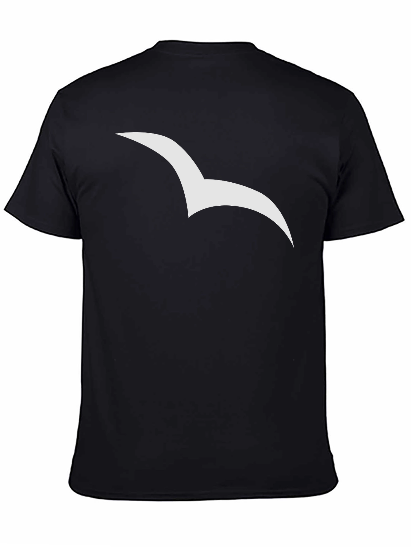 Stylish Black Tee with Seagull Graphic
