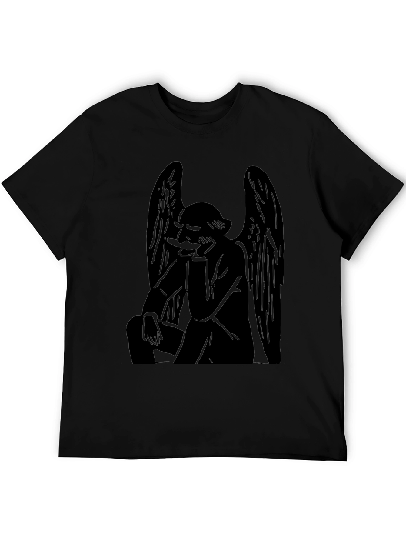 Angel Graphic Tee - Mens Black T-Shirt