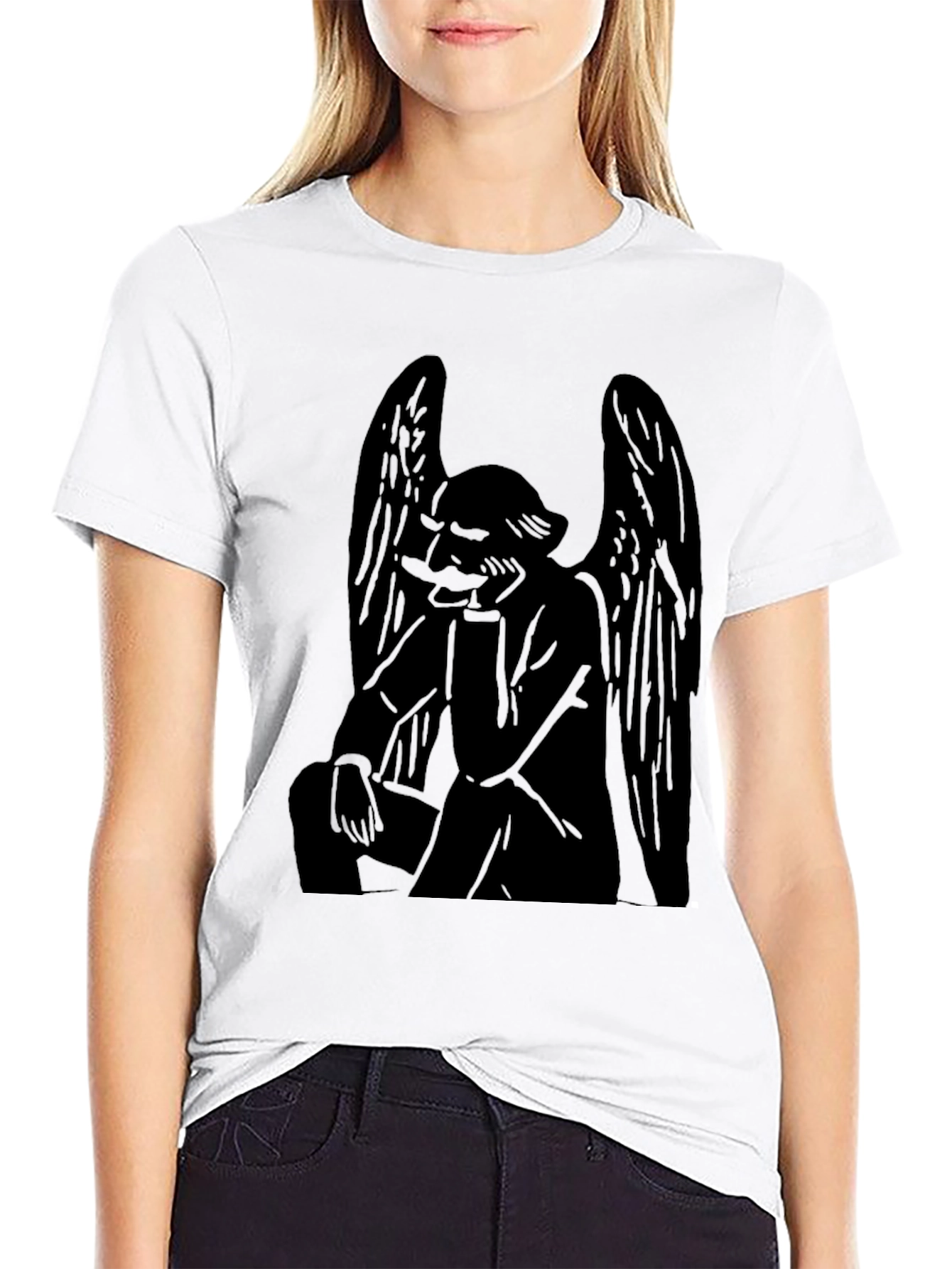 Angel Graphic Tee - Mens Black T-Shirt