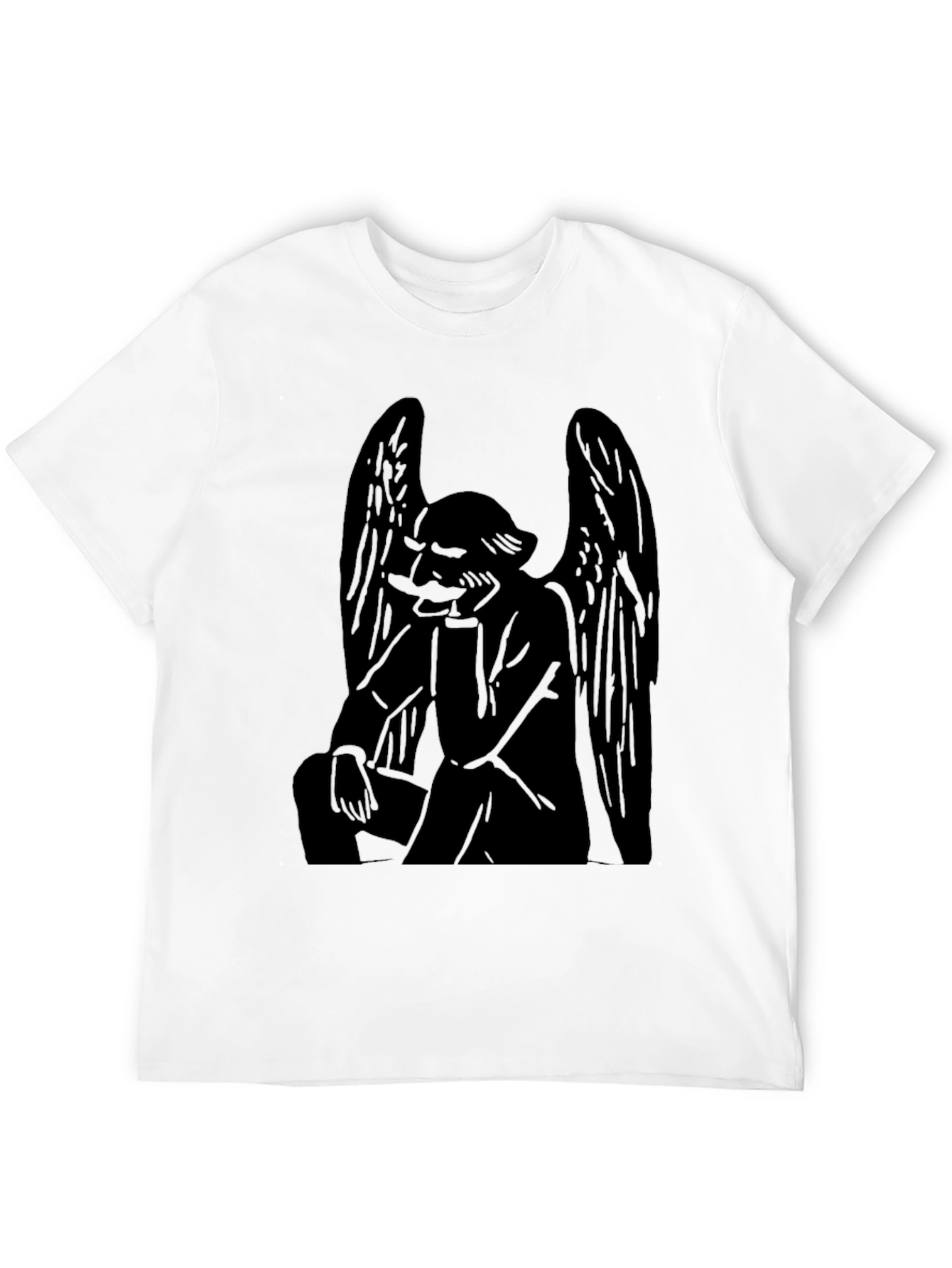 Angel Graphic Tee - Mens Black T-Shirt