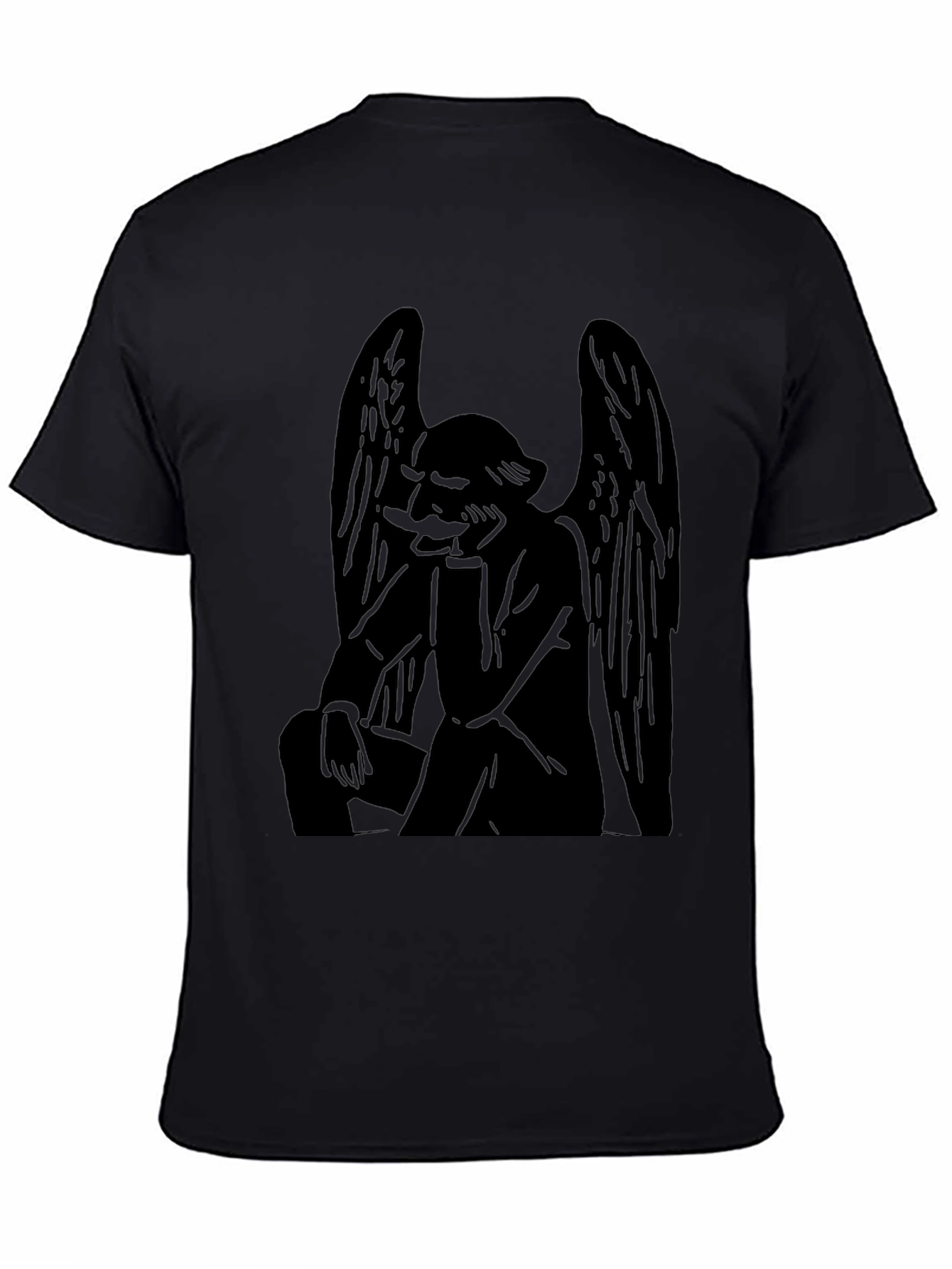 Angel Graphic Tee - Mens Black T-Shirt