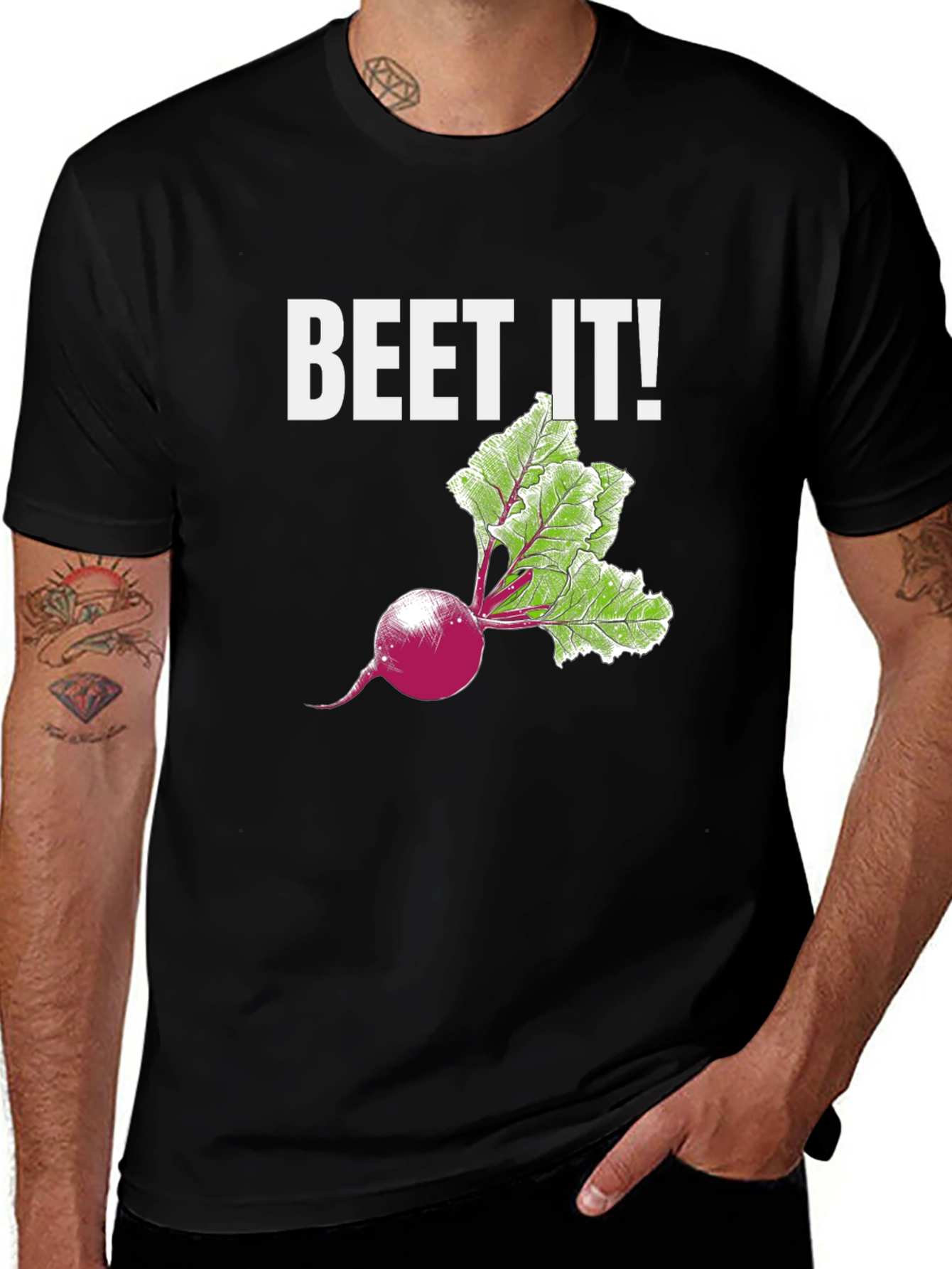 Beet It! Funny Vegetable Graphic T-Shirt