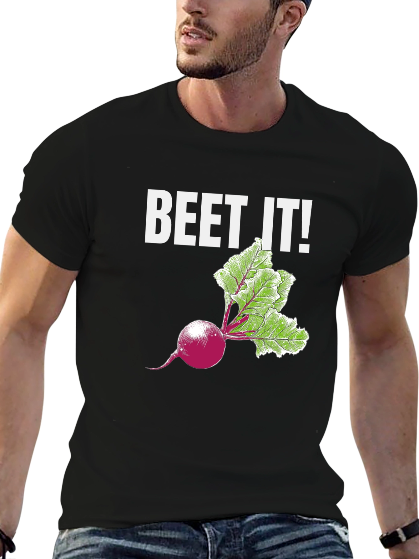 Beet It! Funny Vegetable Graphic T-Shirt