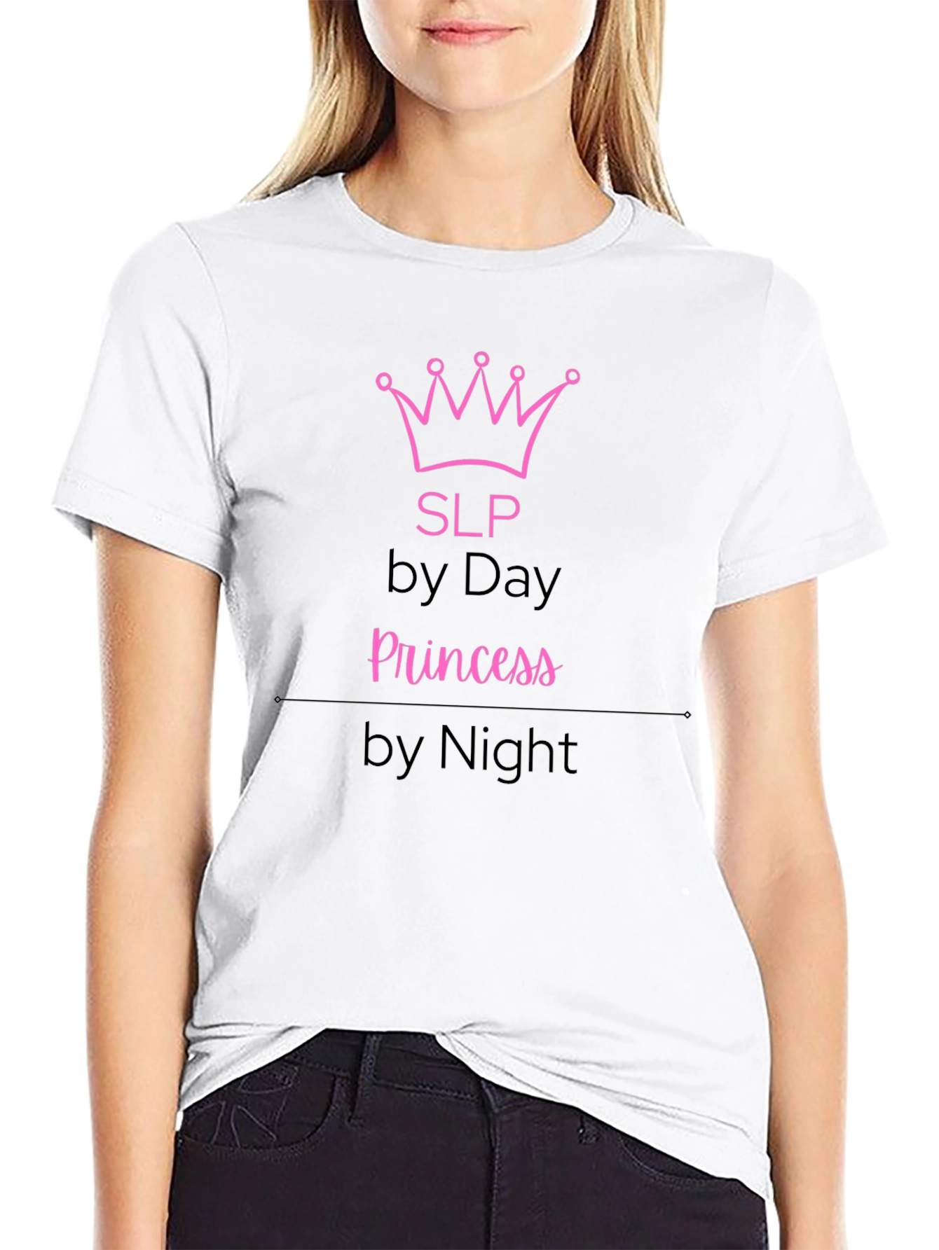 SLP by Day Princess by Night Funny T-Shirt