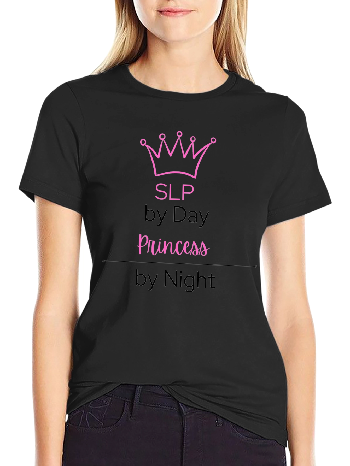 SLP by Day Princess by Night Funny T-Shirt