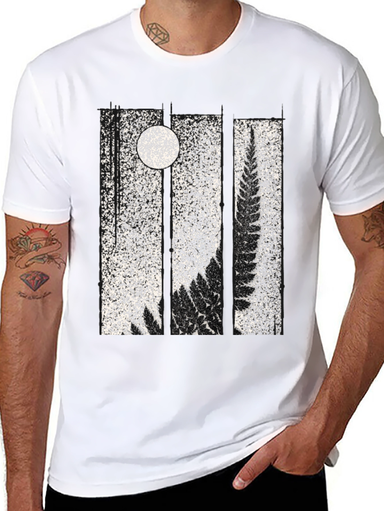 Fern & Moon Graphic Tee - Black