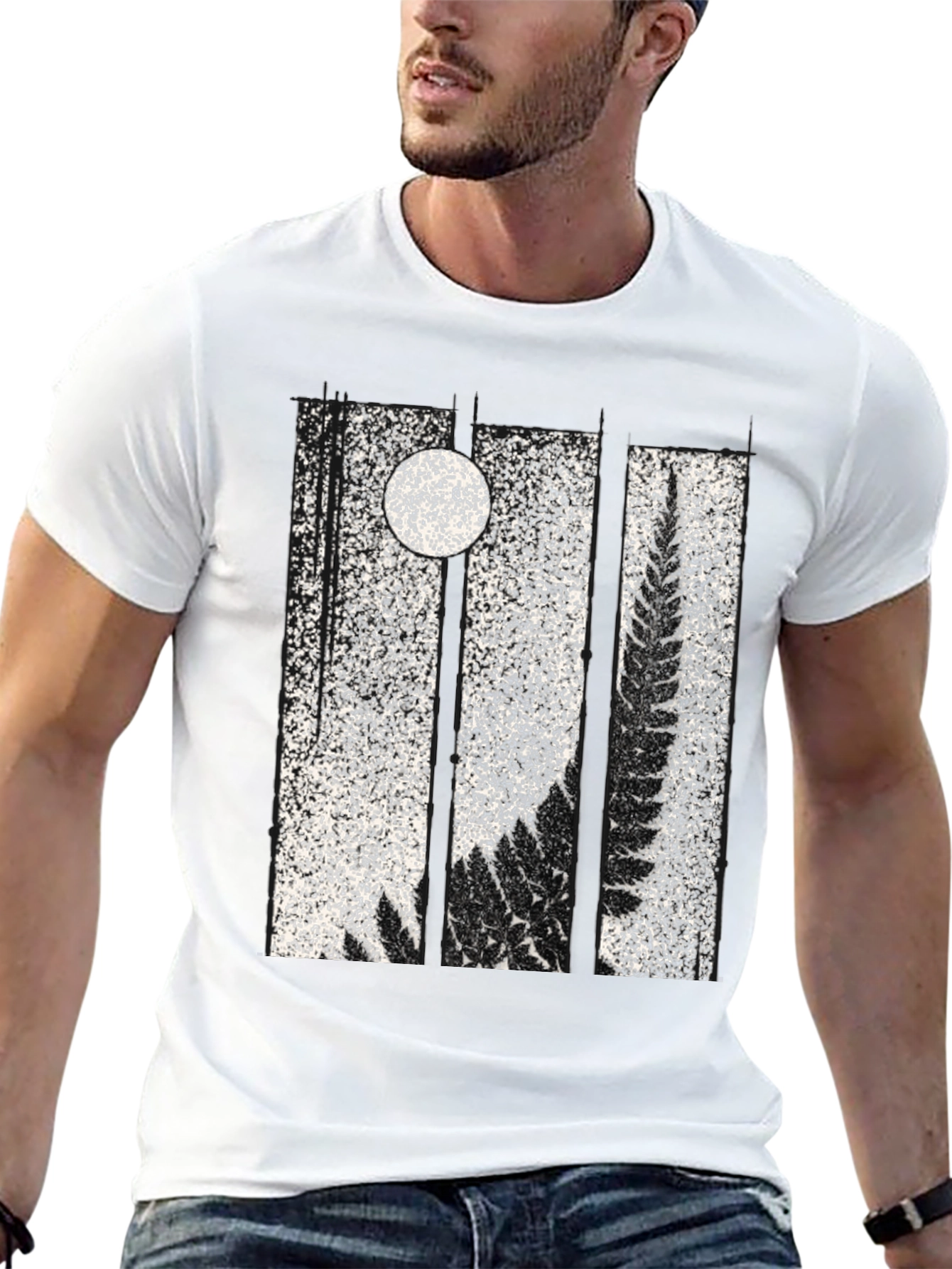 Fern & Moon Graphic Tee - Black