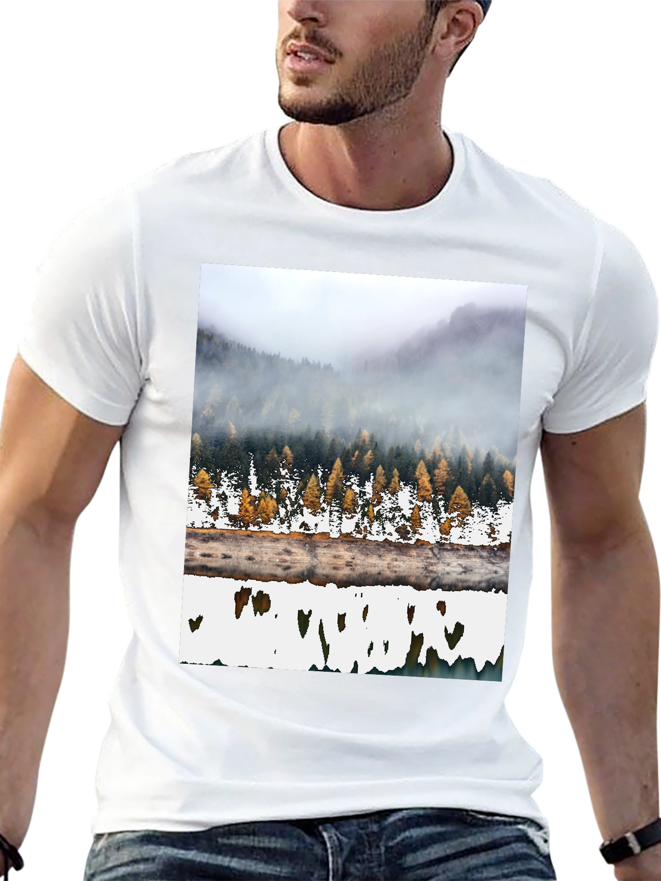 Mountain Forest Reflection Graphic Tee