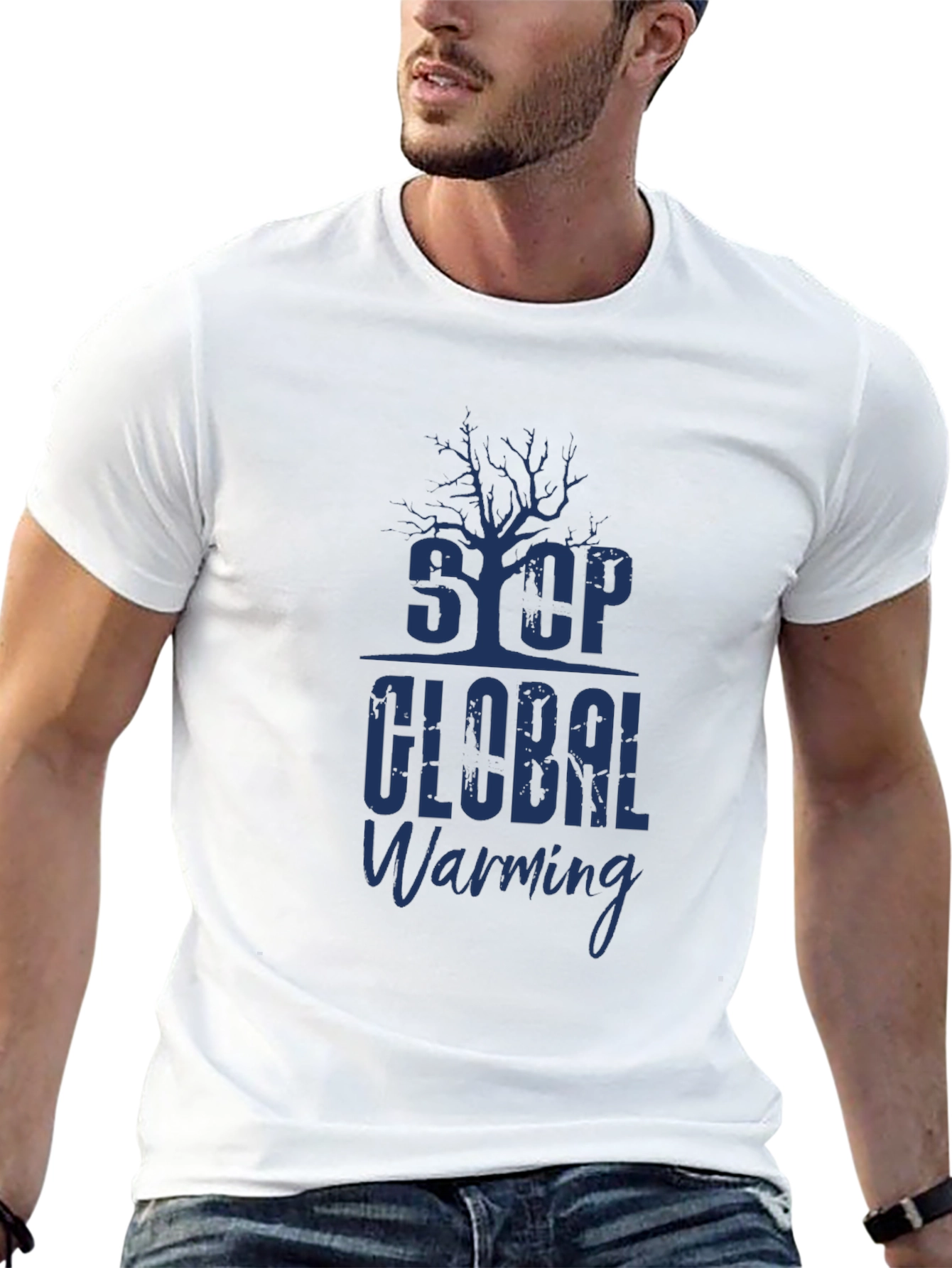 Stop Global Warming Graphic Tee - Eco-Friendly Shirt