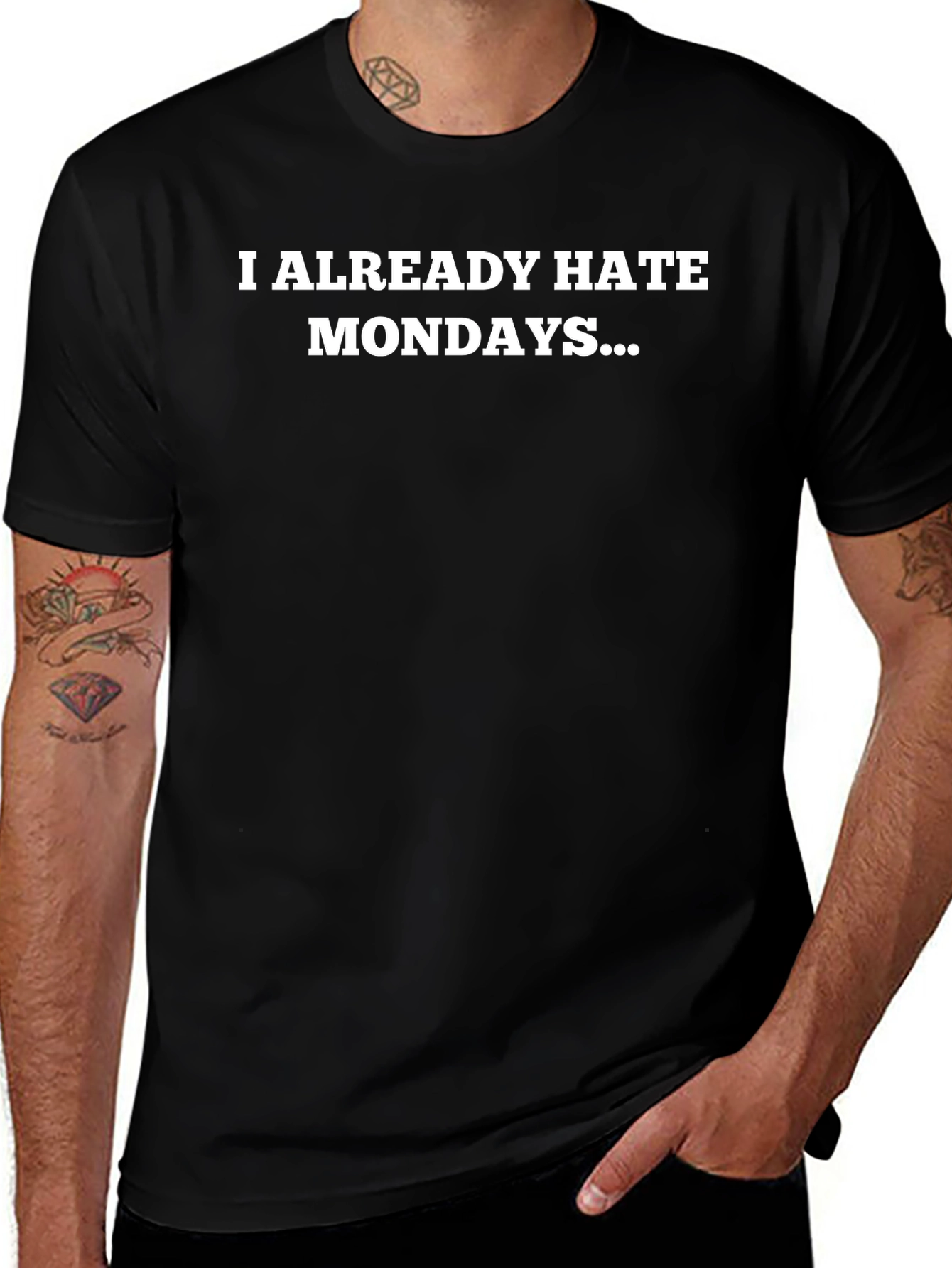 I Already Hate Mondays T-Shirt - Mens Black Tee