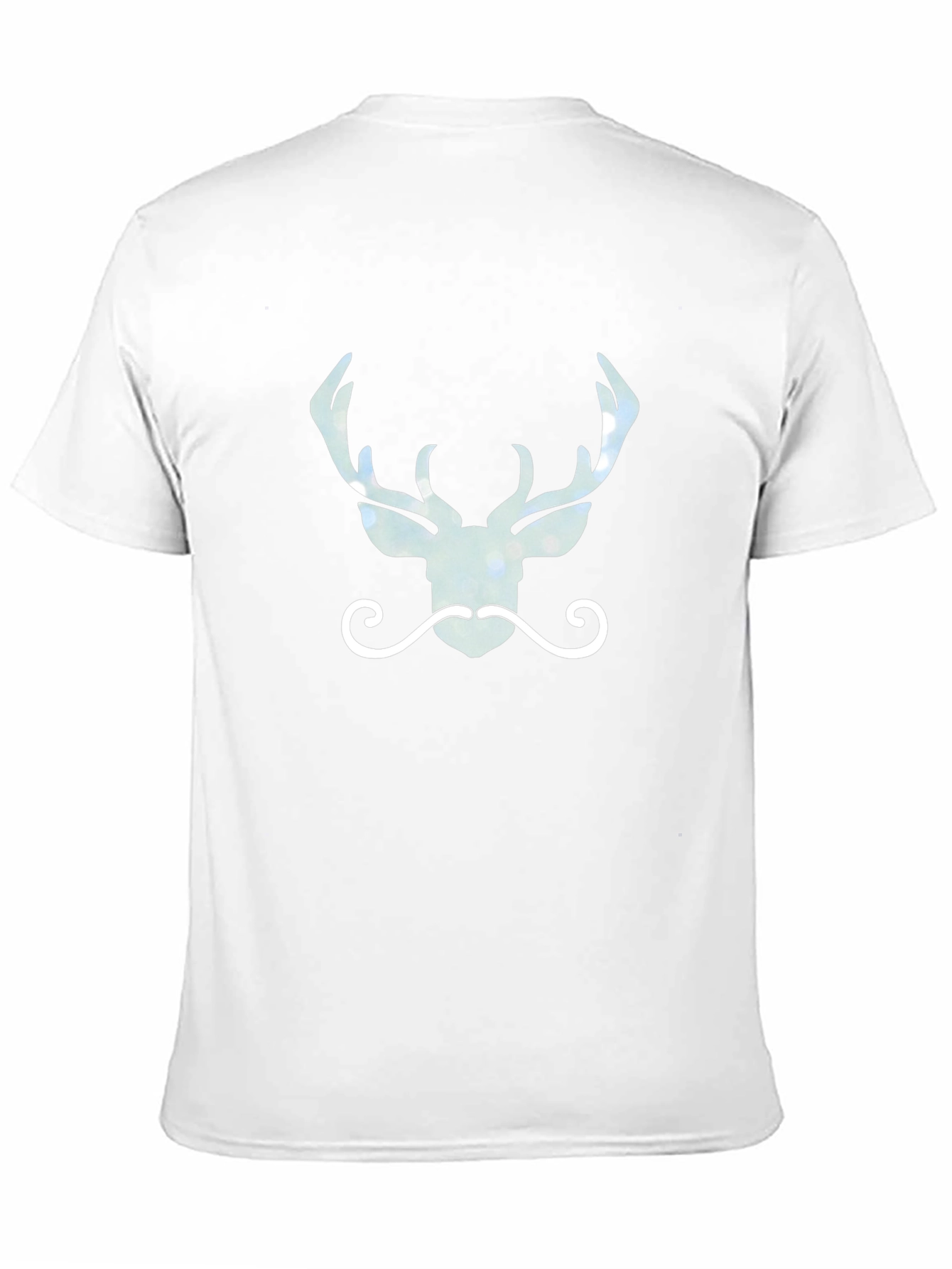 Stylish Deer Antler Graphic Tee - Mens Black T-Shirt