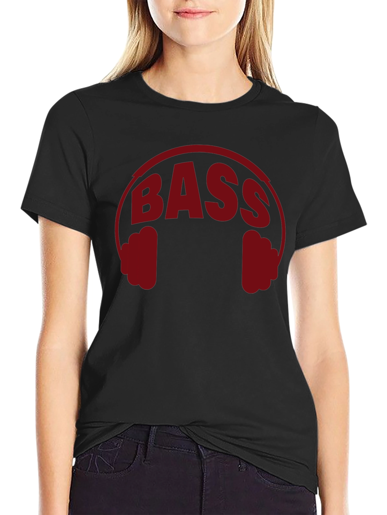 Bass Headphones Graphic Tee - Black Music Lover Shirt