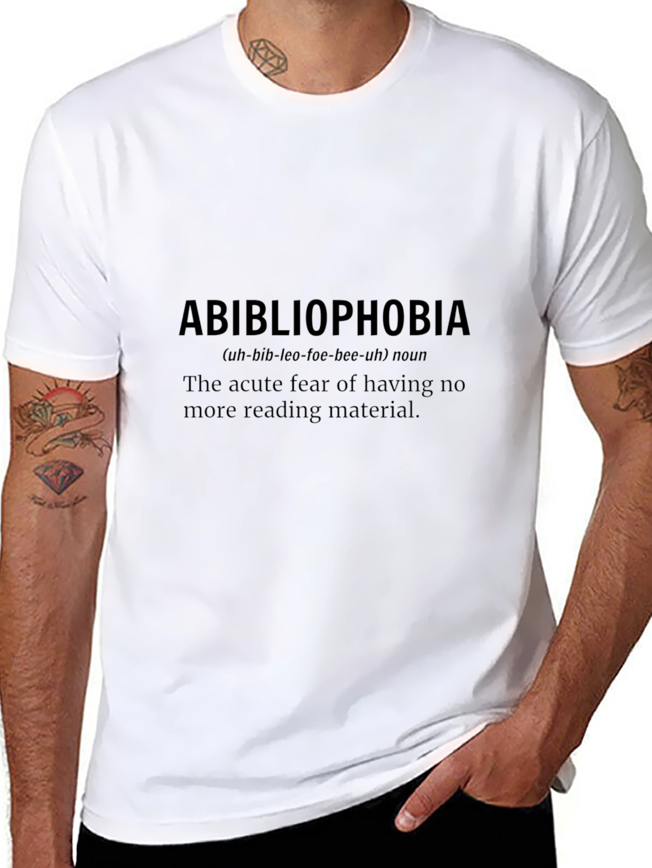 Abibliophobia T-Shirt - Funny Book Lover Tee