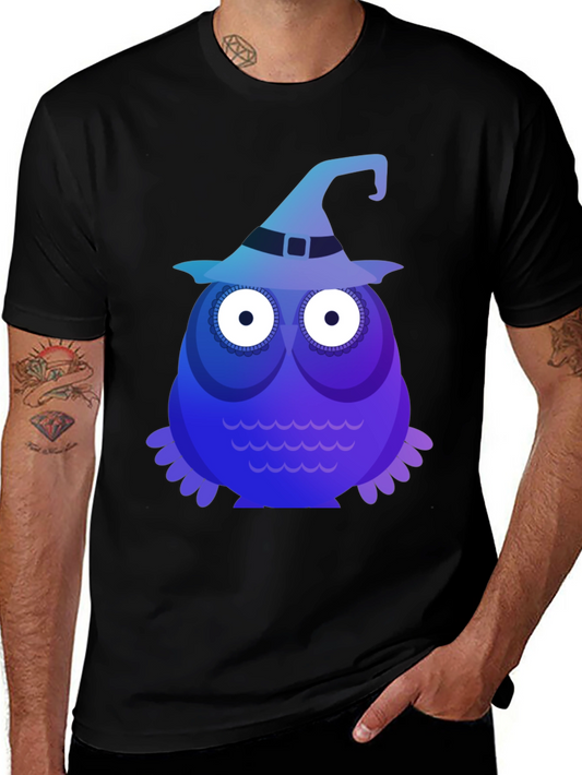 Witch Owl Graphic Tee - Spooky Cute Halloween T-Shirt