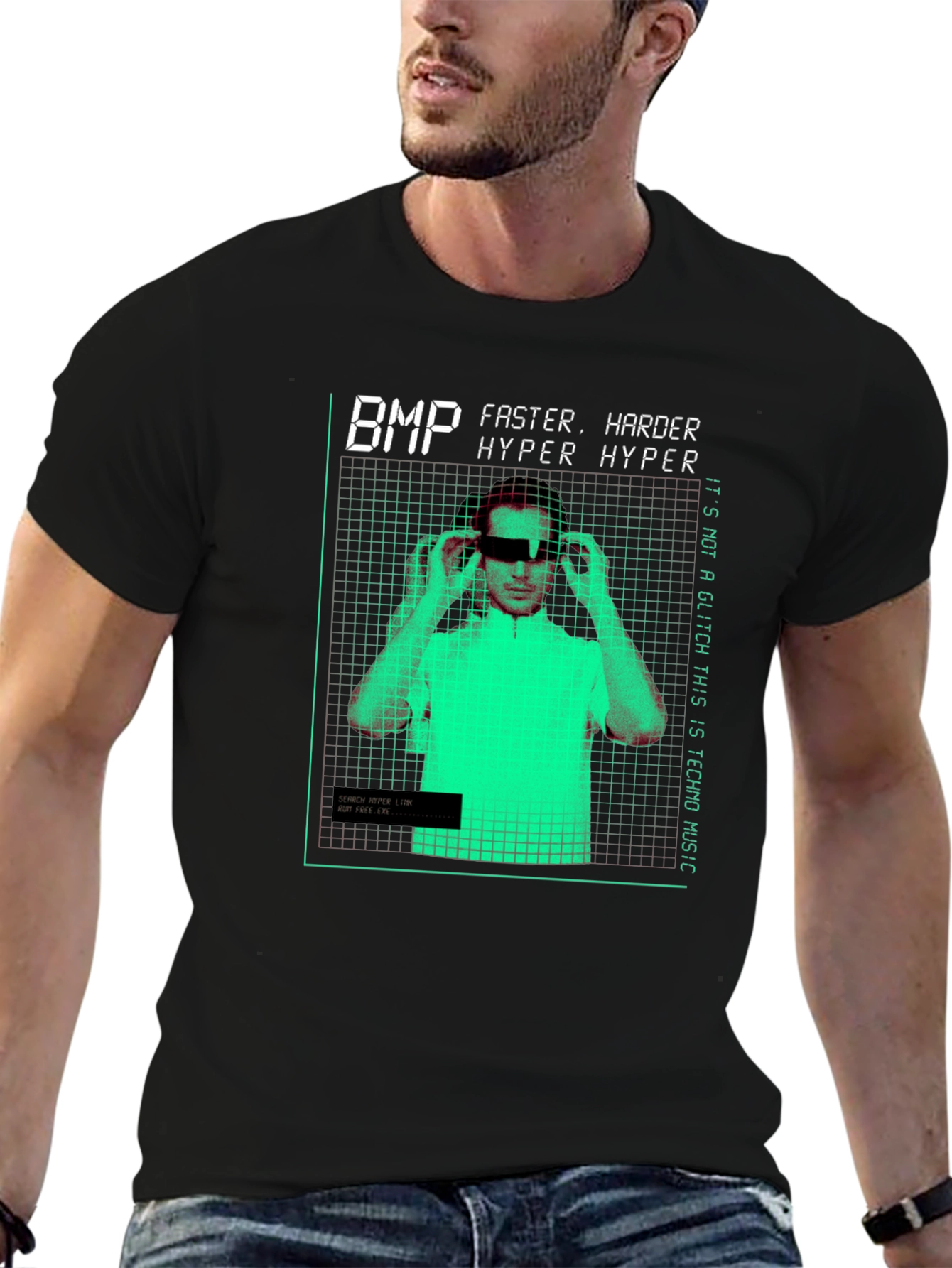 Techno Music Graphic Tee - BMP Hyper Hyper Design