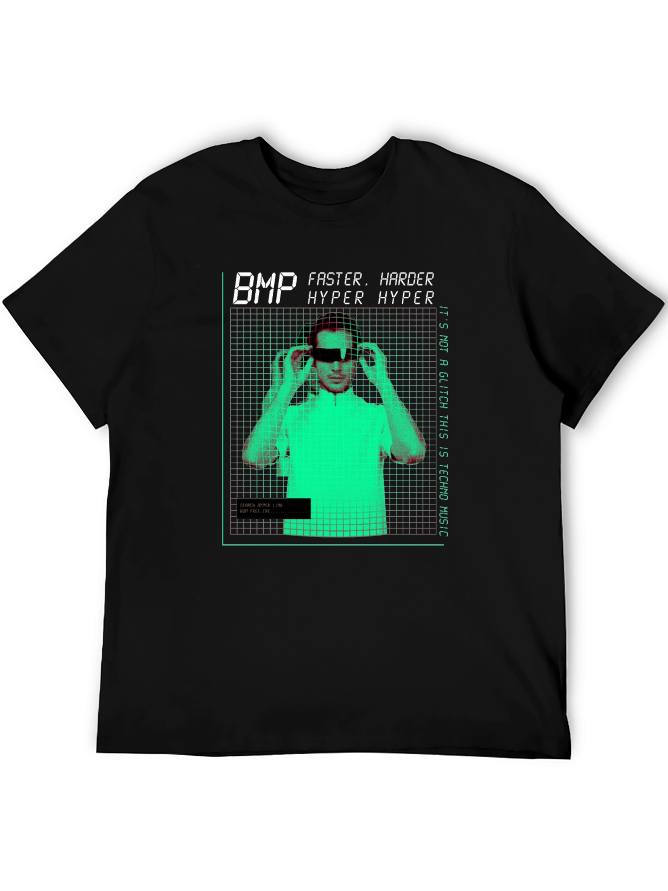 Techno Music Graphic Tee - BMP Hyper Hyper Design