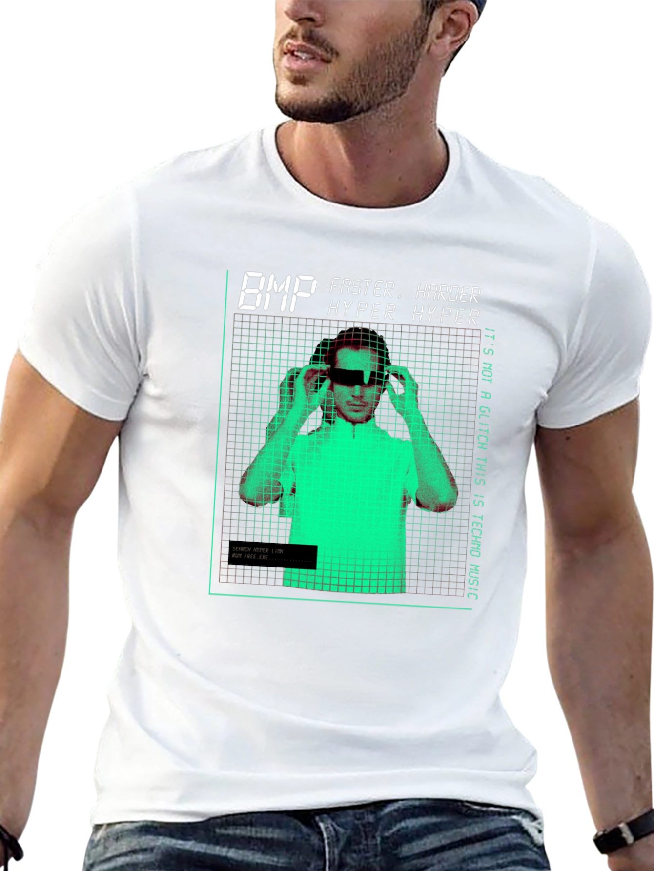 Techno Music Graphic Tee - BMP Hyper Hyper Design