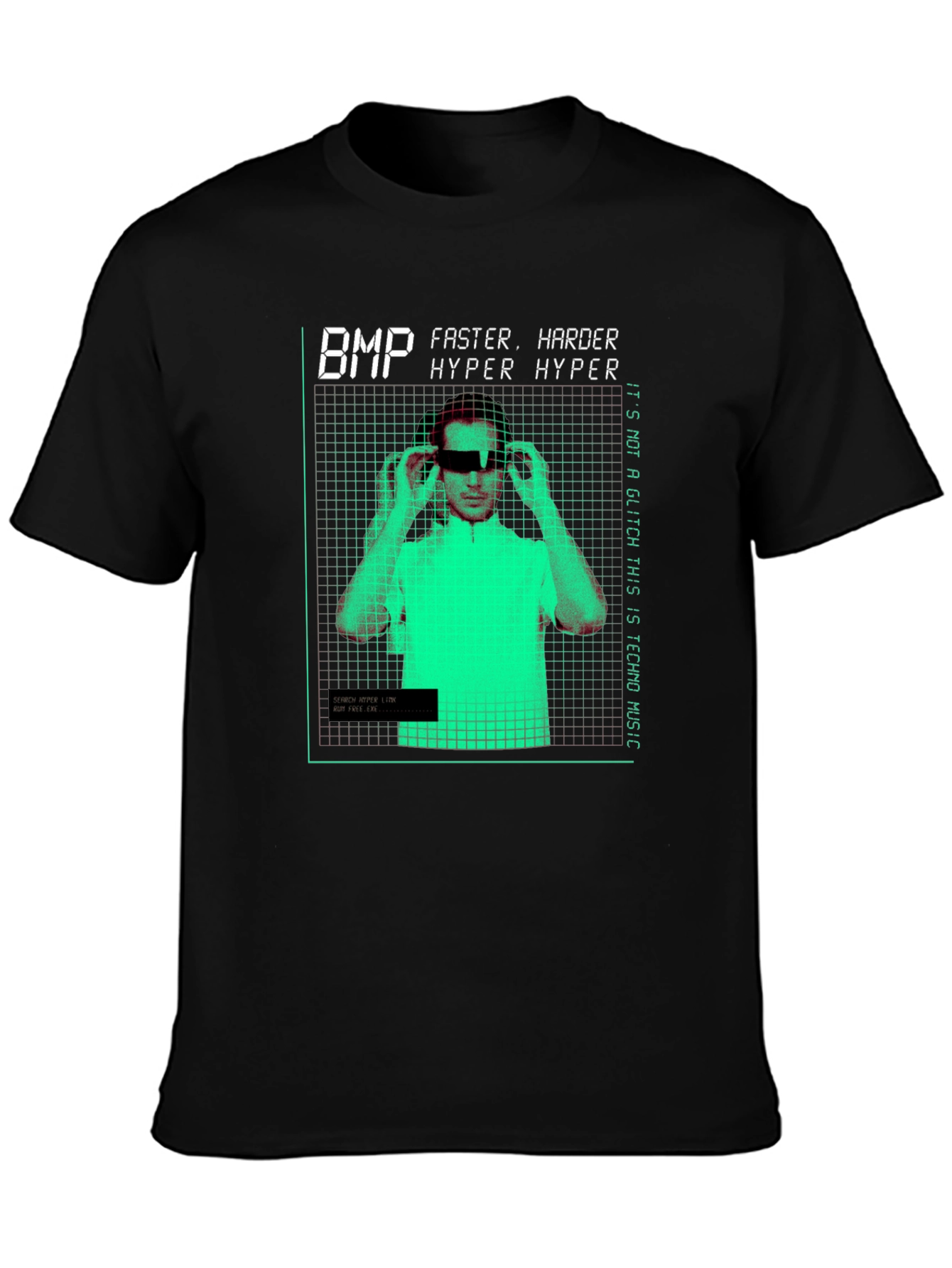 Techno Music Graphic Tee - BMP Hyper Hyper Design