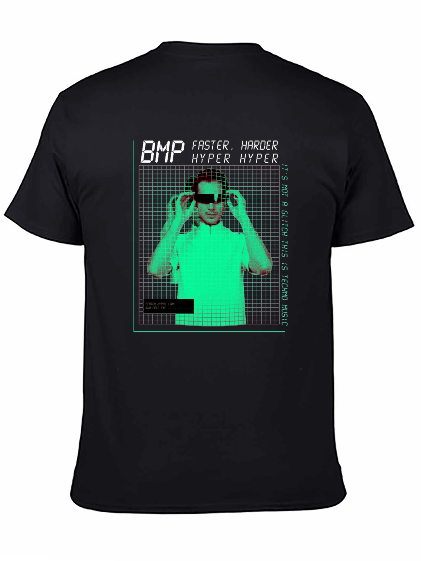 Techno Music Graphic Tee - BMP Hyper Hyper Design