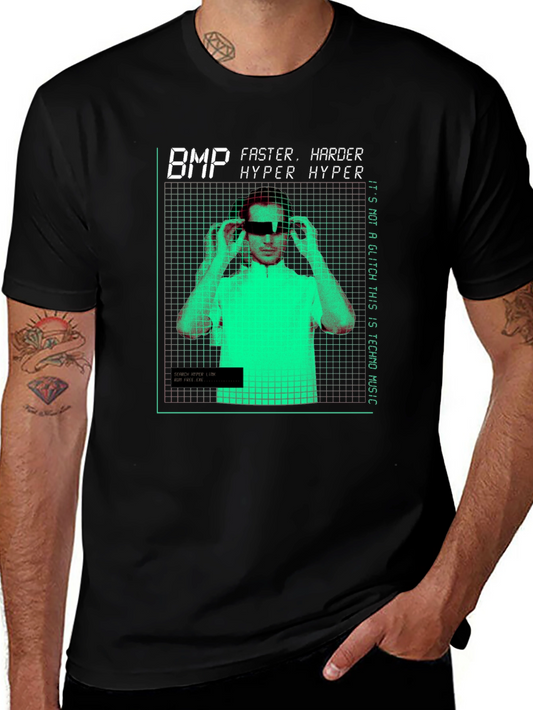 Techno Music Graphic Tee - BMP Hyper Hyper Design