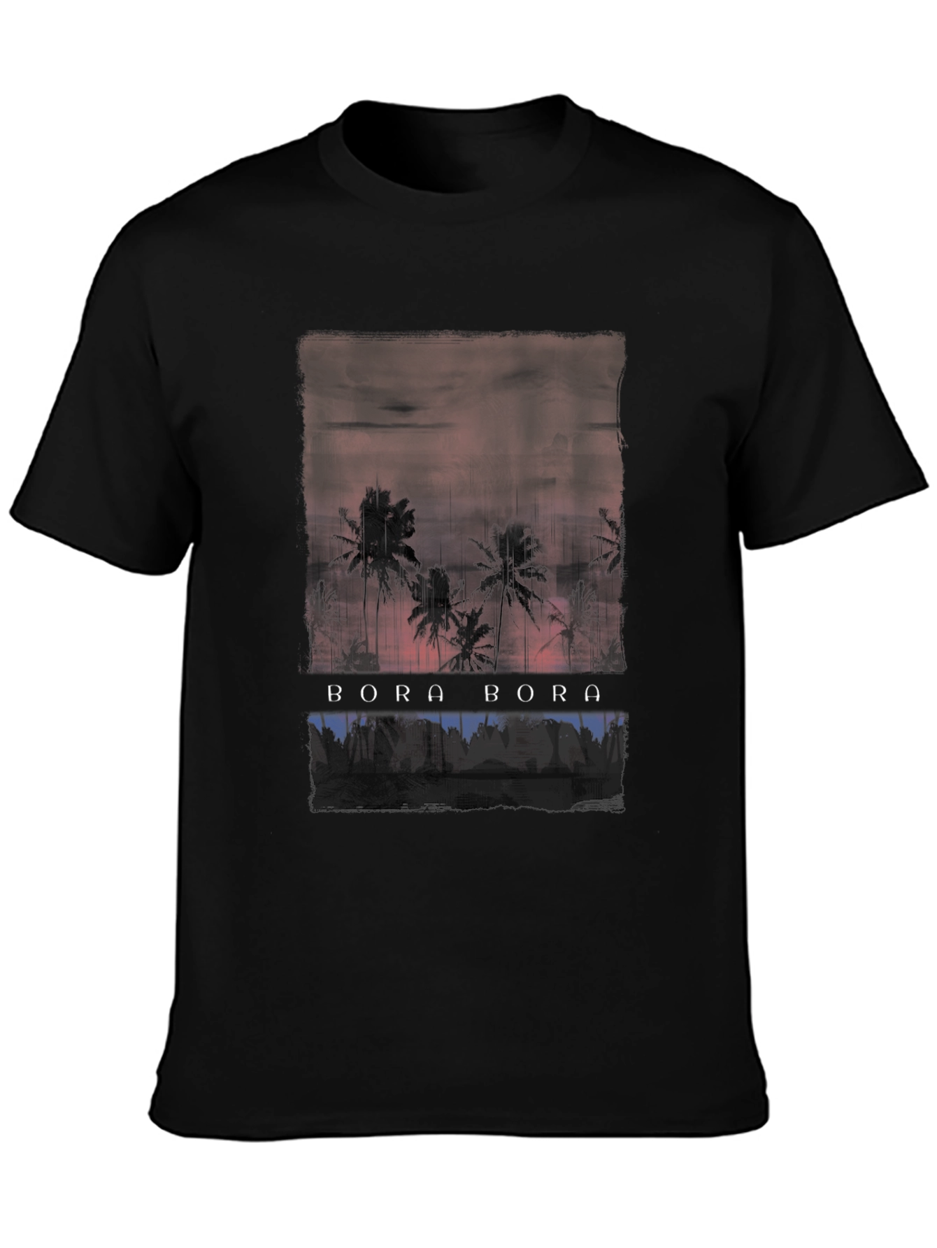 Bora Bora Palm Sunset Graphic Tee