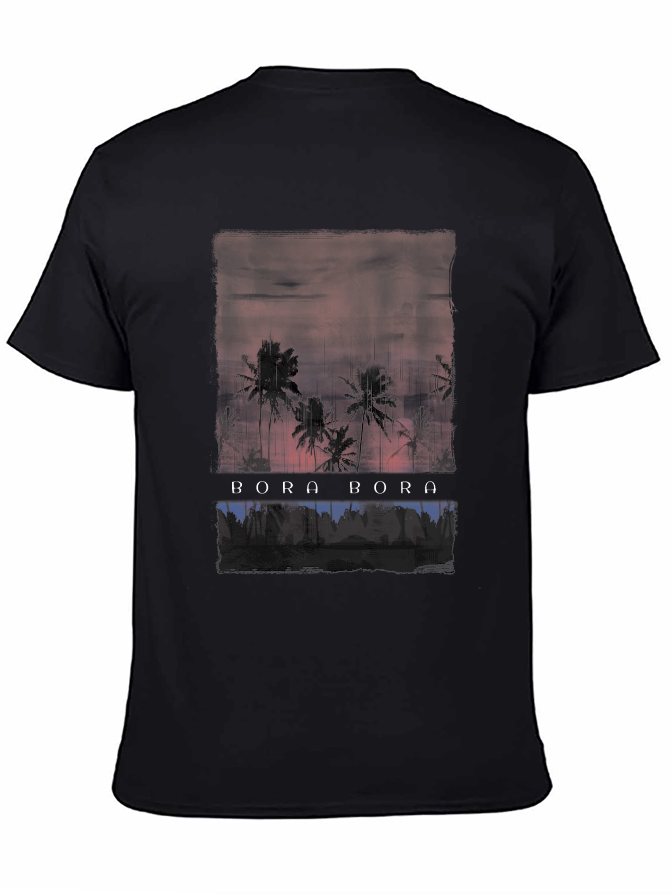 Bora Bora Palm Sunset Graphic Tee