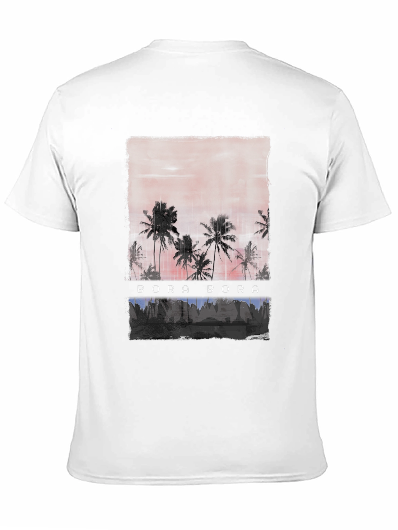 Bora Bora Palm Sunset Graphic Tee
