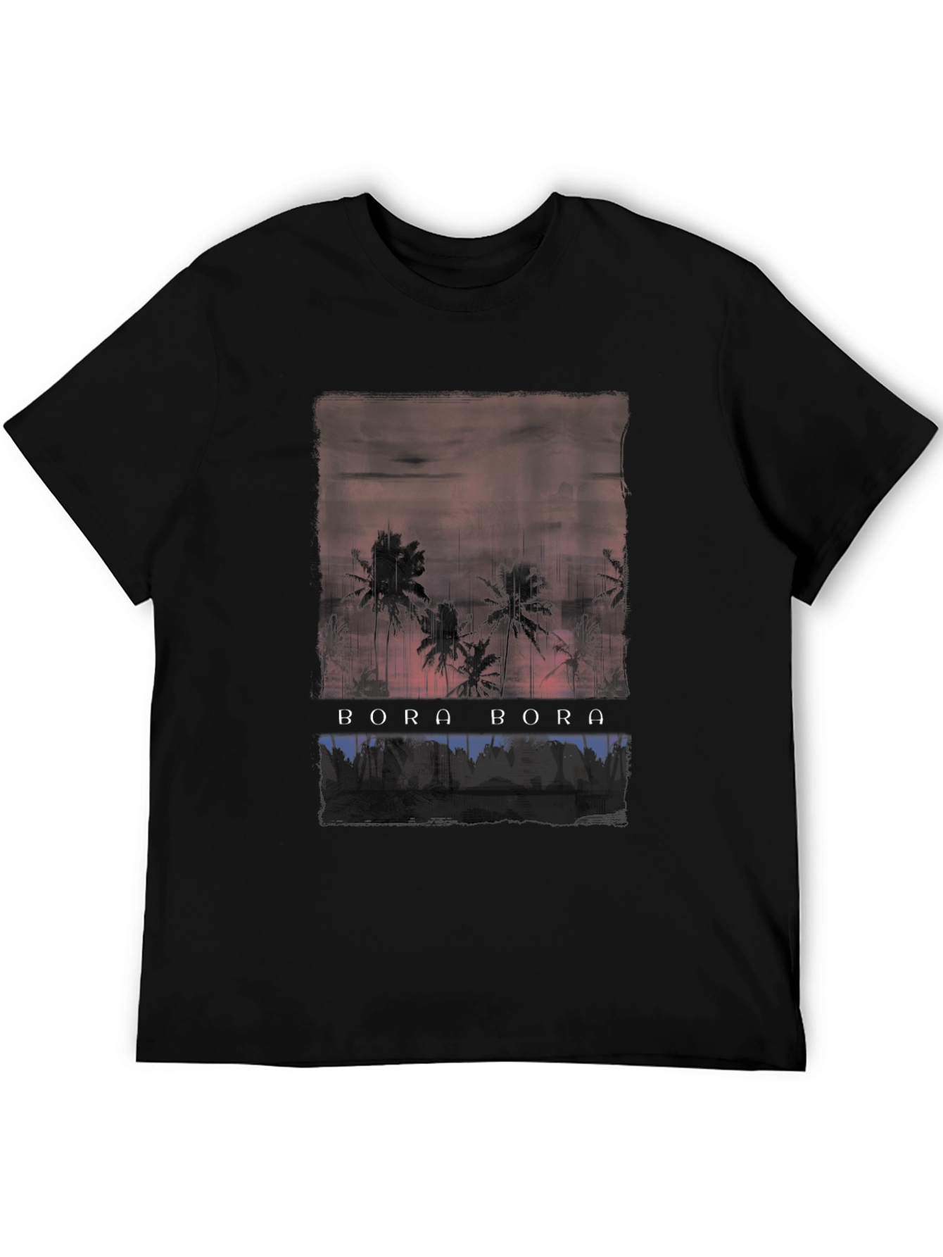Bora Bora Palm Sunset Graphic Tee