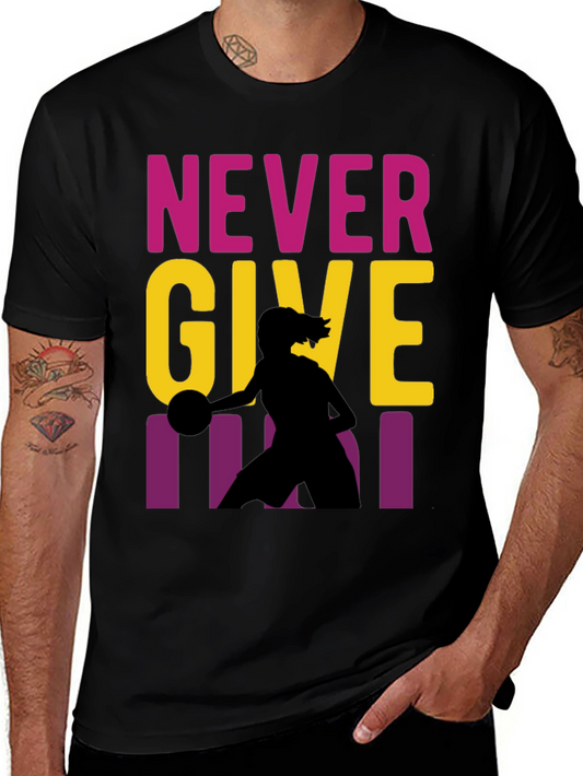 Never Give Up Basketball Graphic Tee