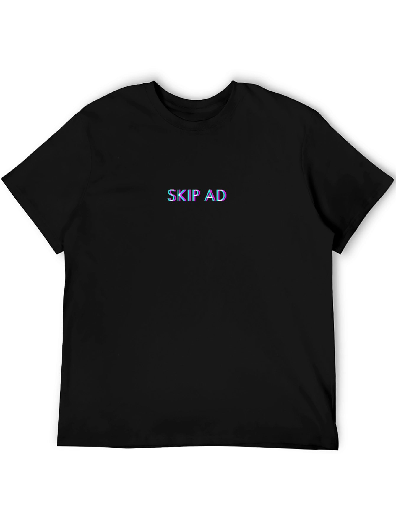 Skip Ad T-Shirt - Black Casual Tee