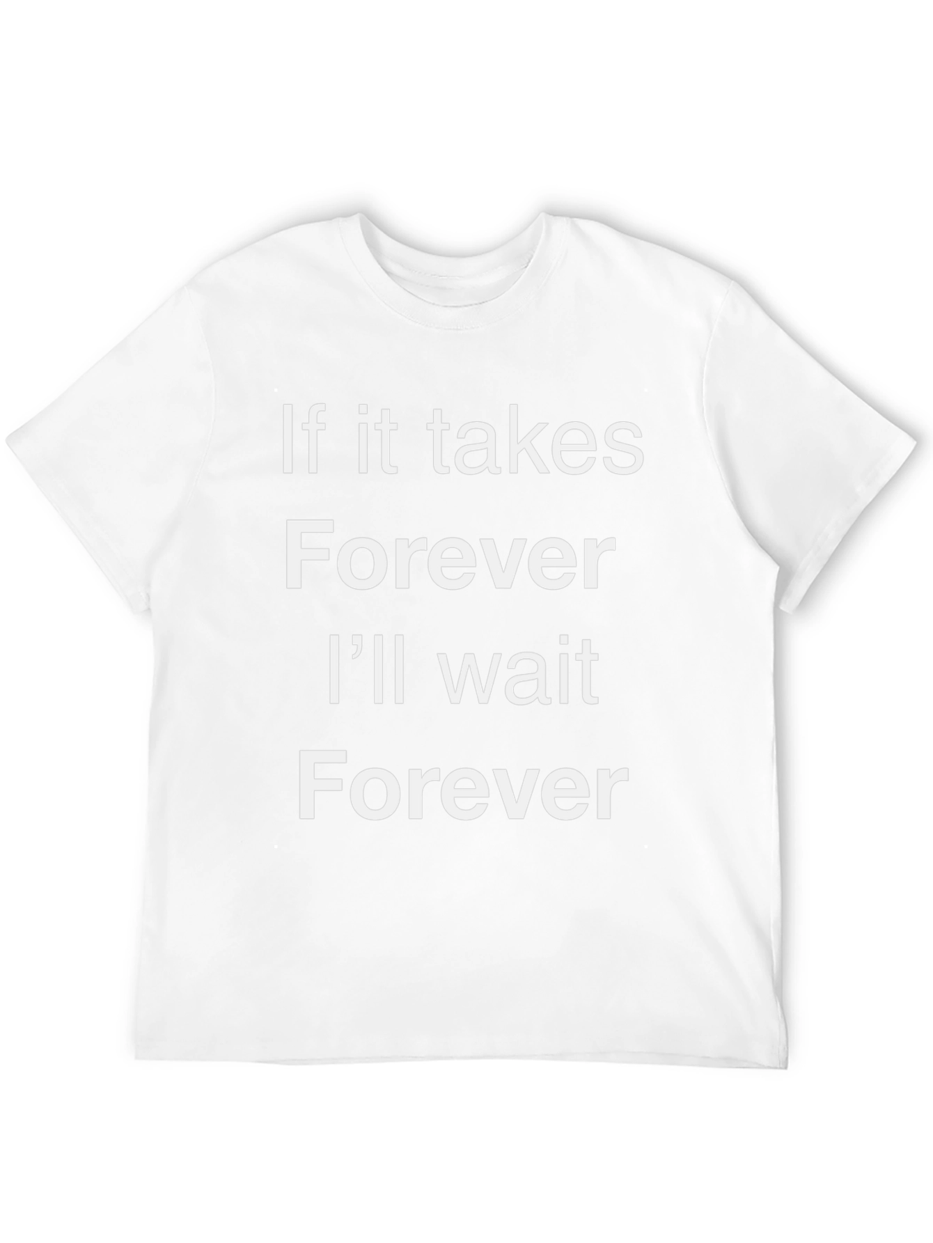 Forever Wait Graphic Tee - Black Cotton T-Shirt