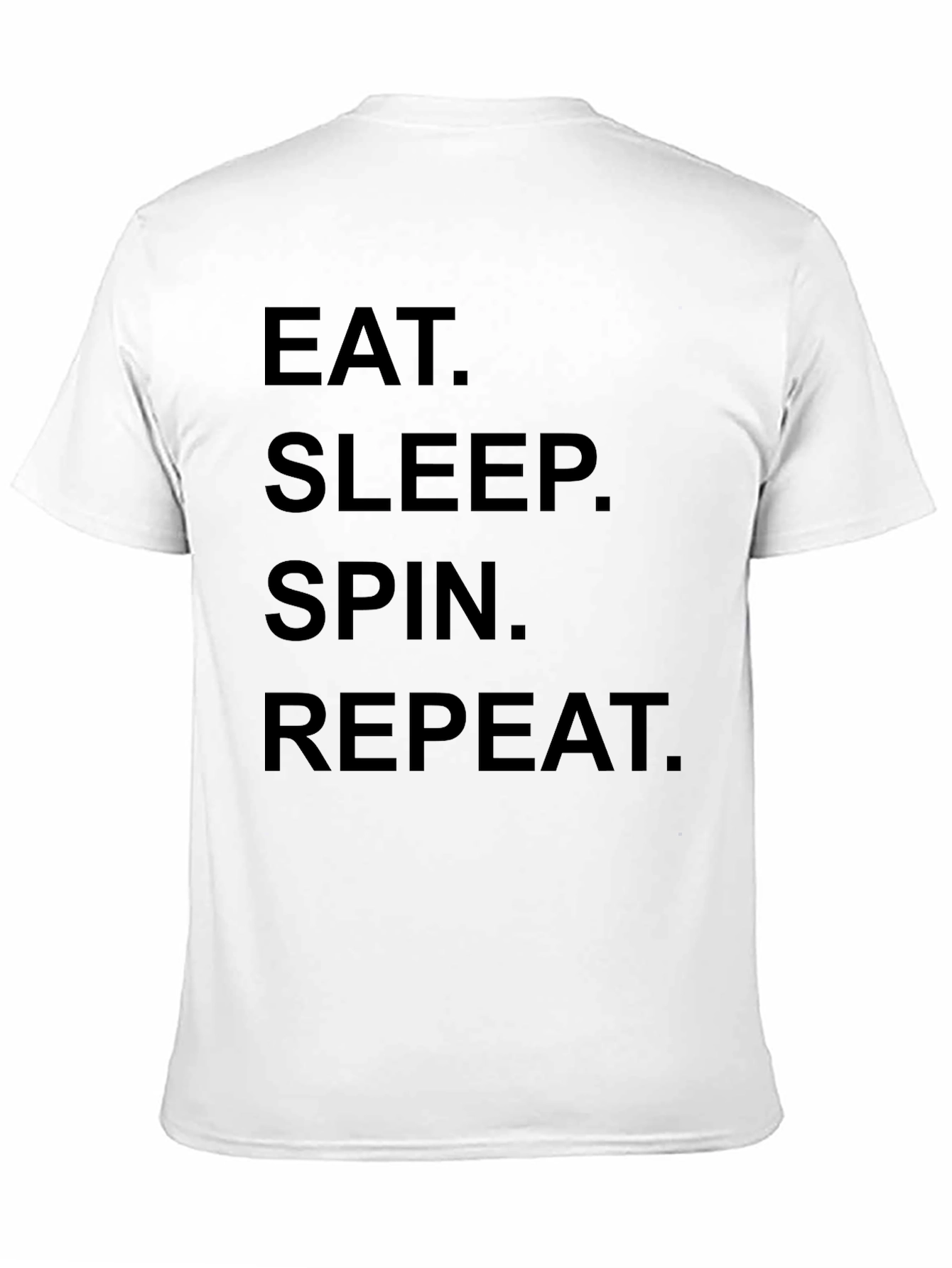 Eat Sleep Spin Repeat Black T-Shirt