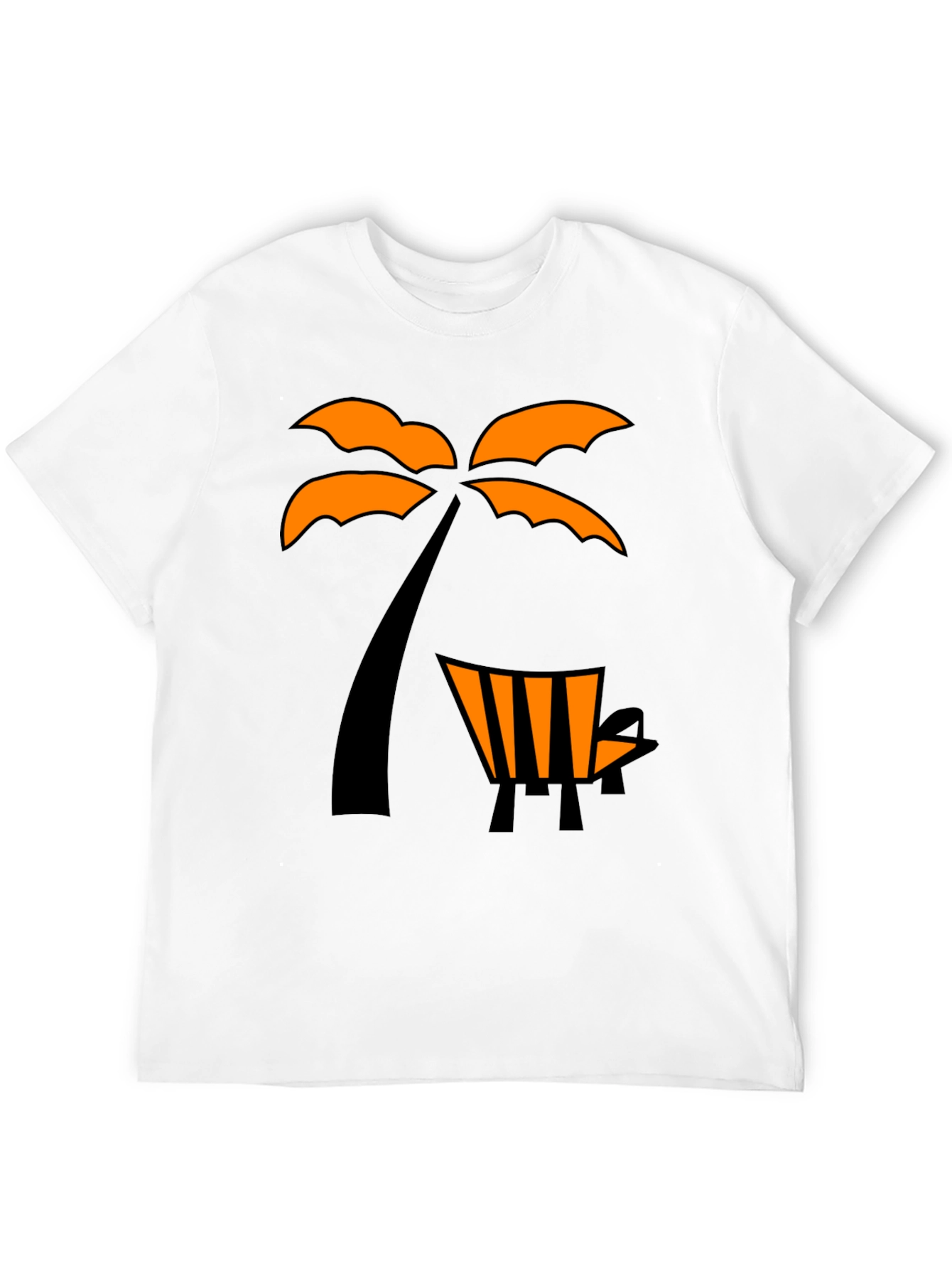 Tropical Palm Tree & Beach Chair Graphic Tee