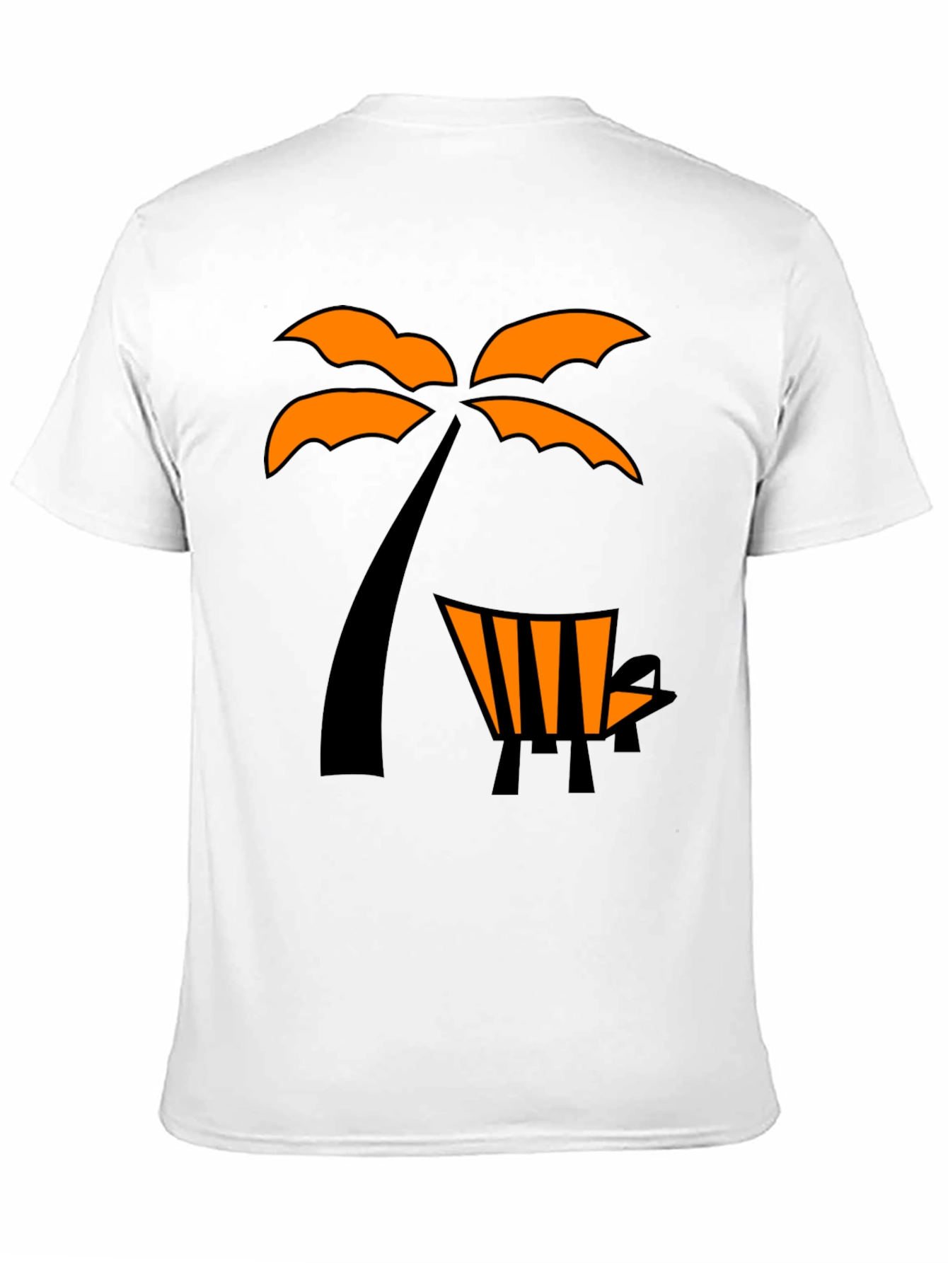 Tropical Palm Tree & Beach Chair Graphic Tee