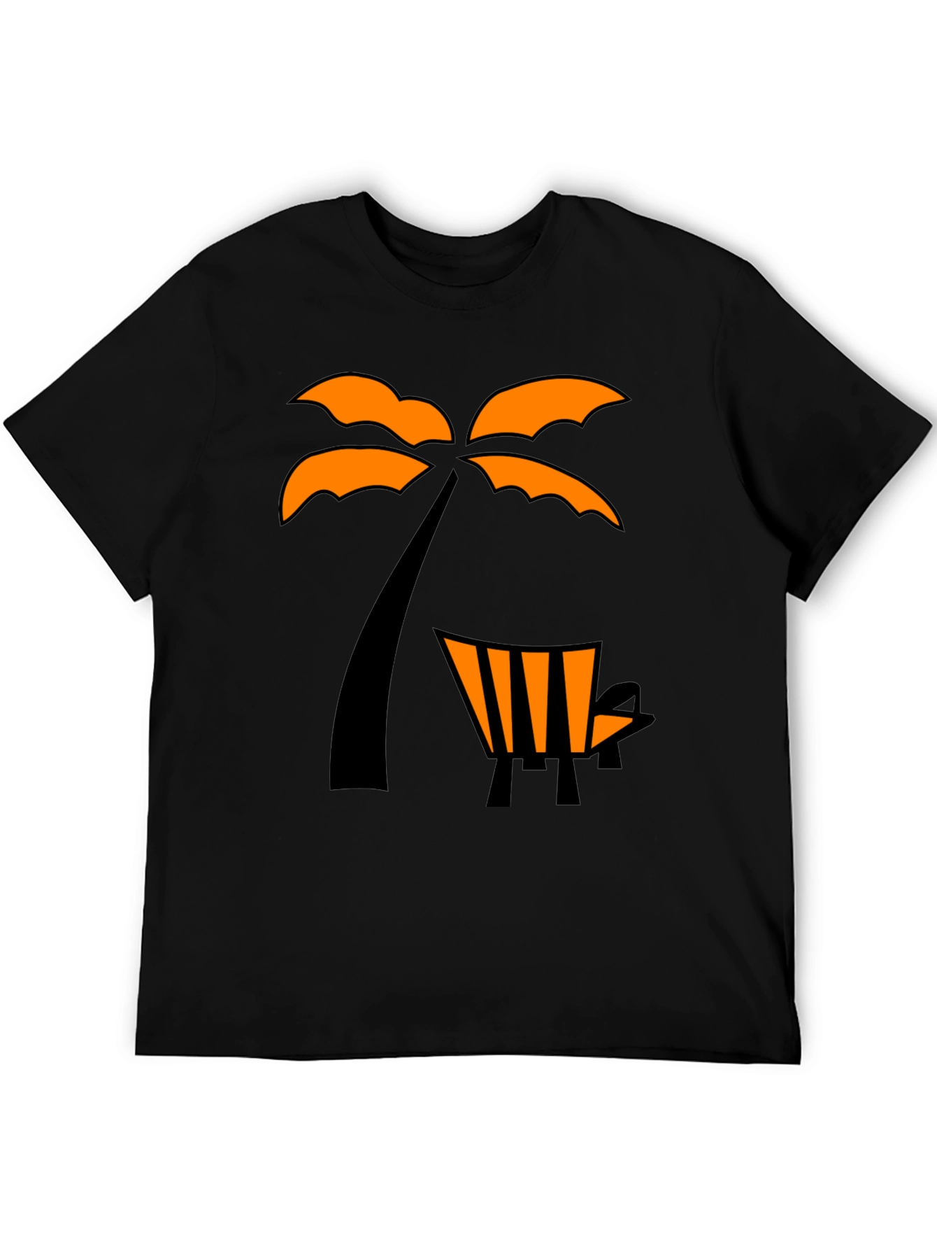 Tropical Palm Tree & Beach Chair Graphic Tee