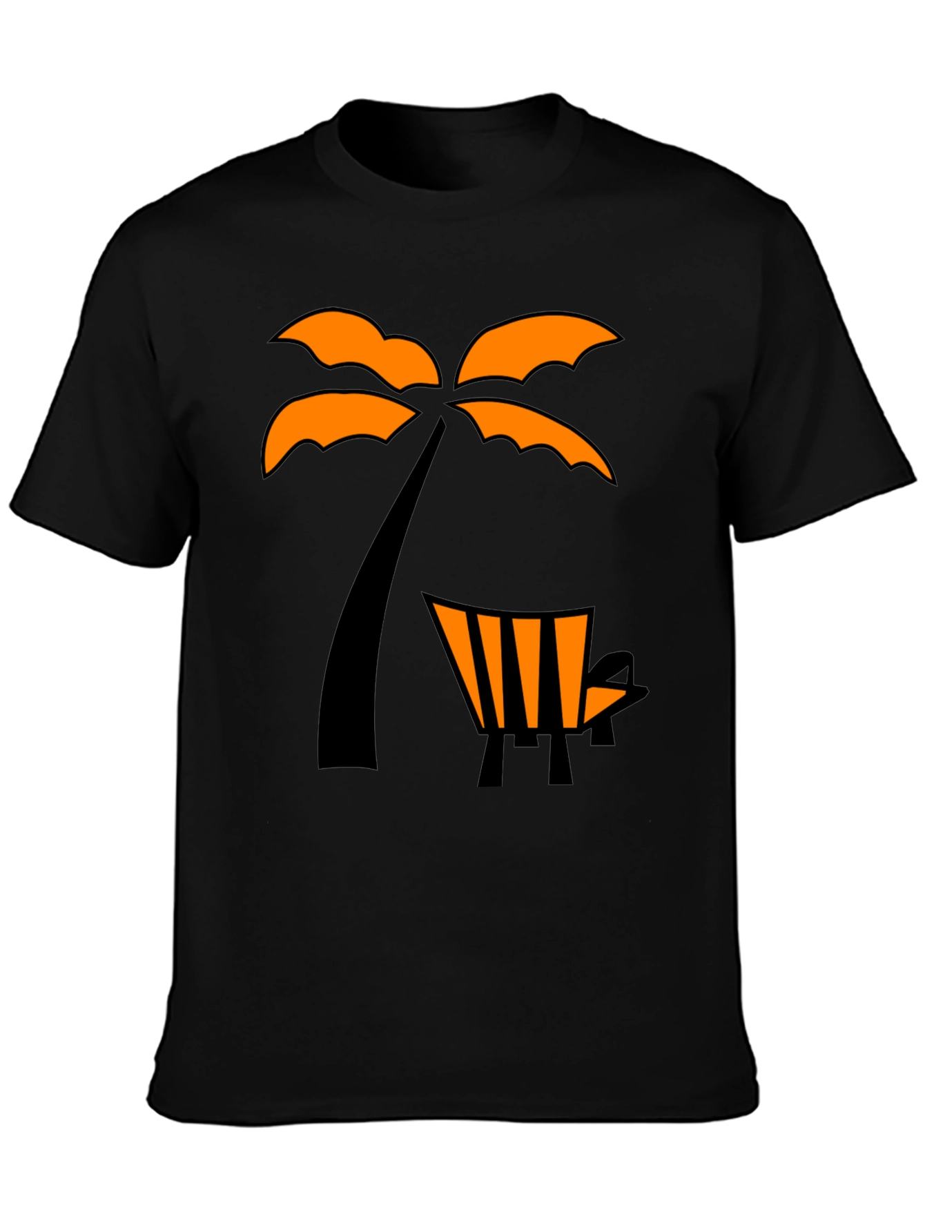 Tropical Palm Tree & Beach Chair Graphic Tee