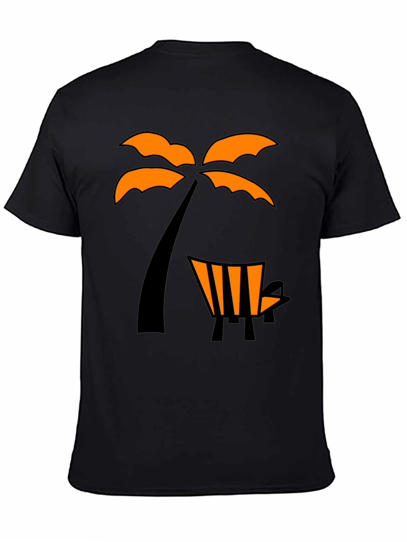 Tropical Palm Tree & Beach Chair Graphic Tee
