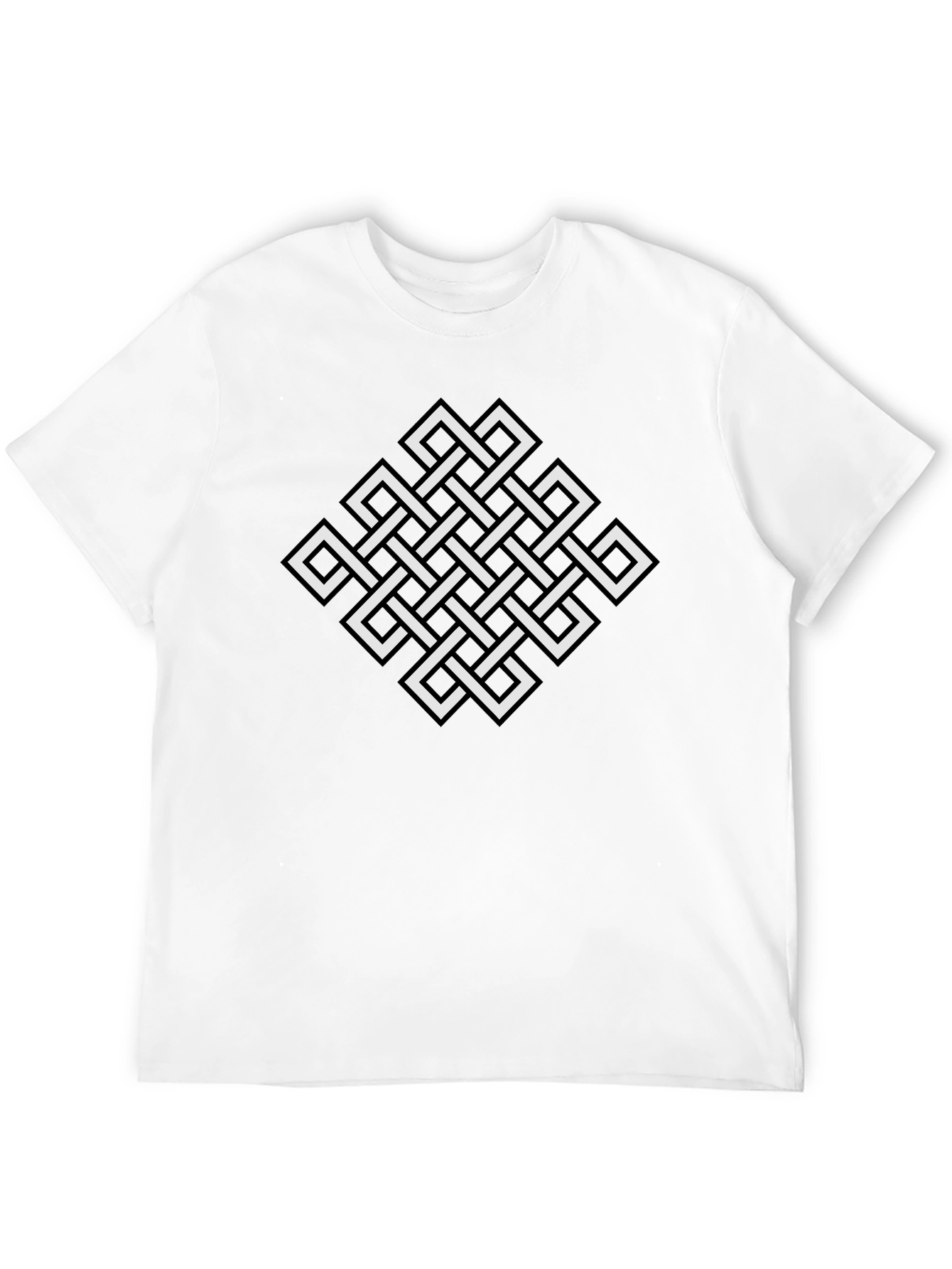 Endless Knot Graphic Tee - Black Cotton T-Shirt