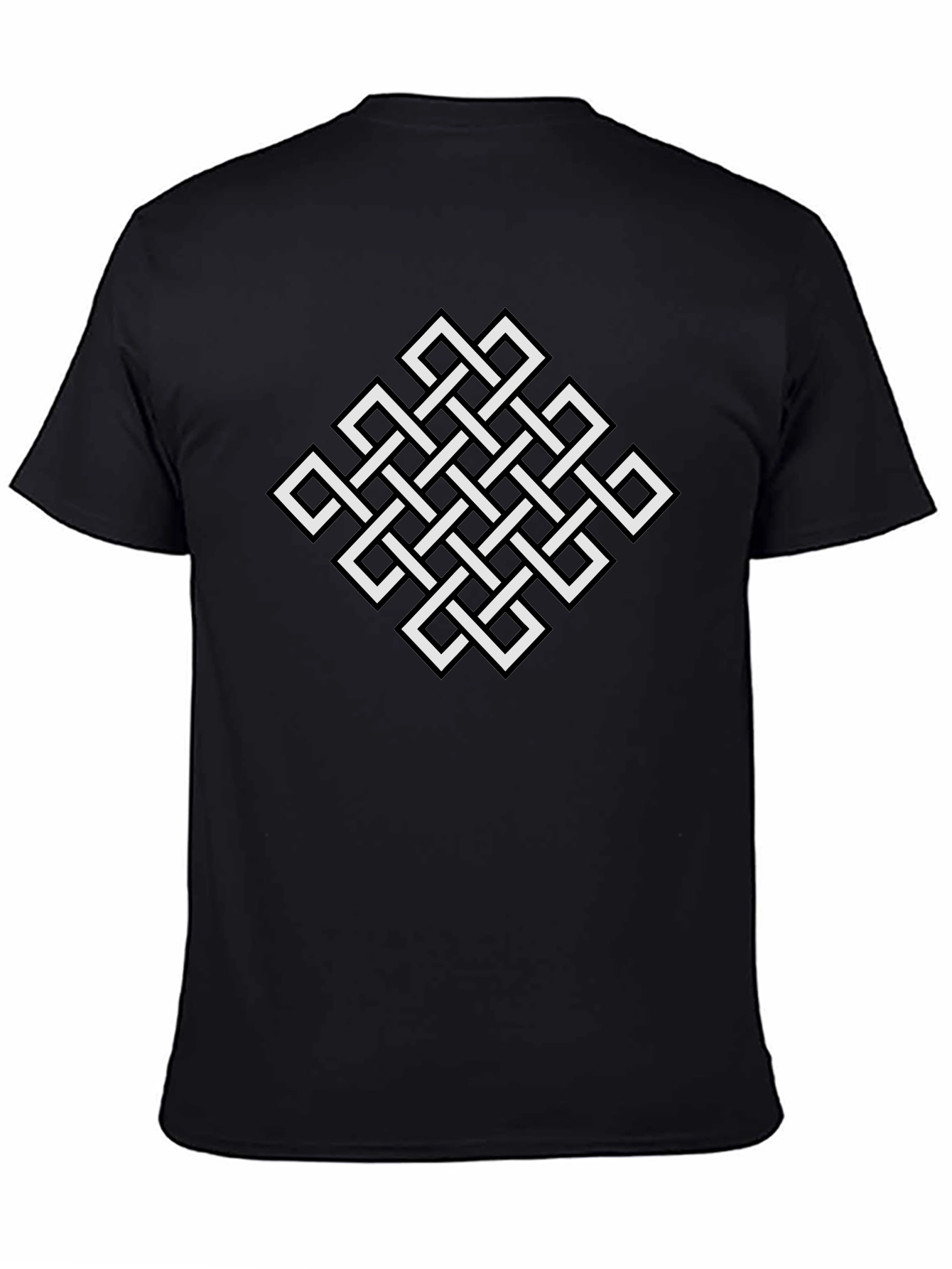 Endless Knot Graphic Tee - Black Cotton T-Shirt