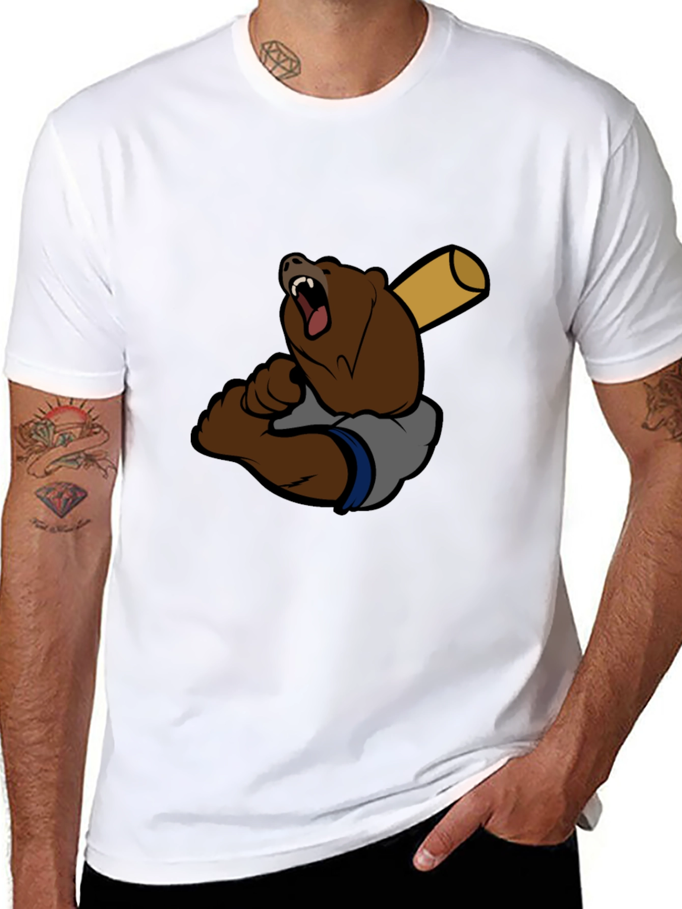 Bear Baseball Graphic Tee