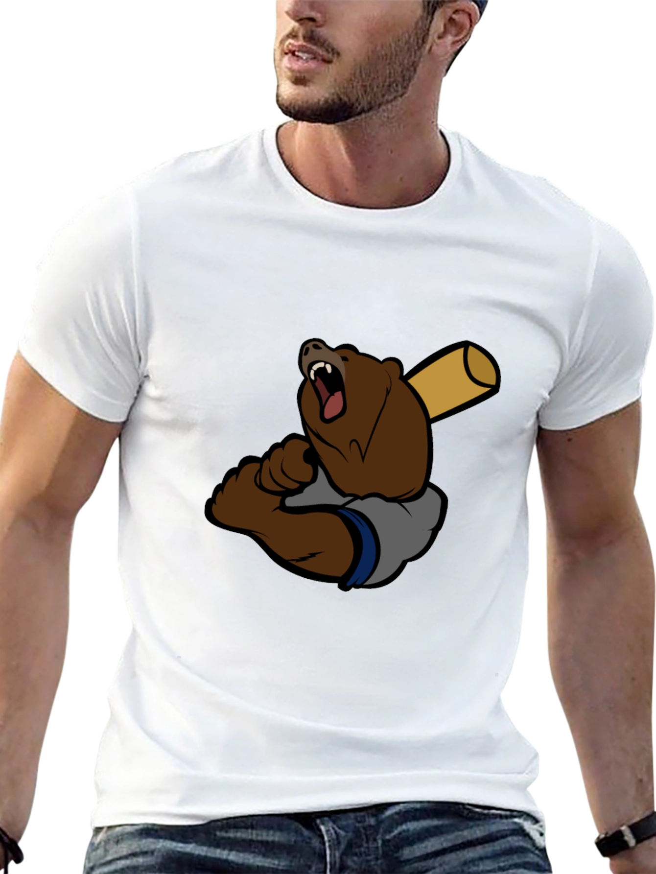 Bear Baseball Graphic Tee