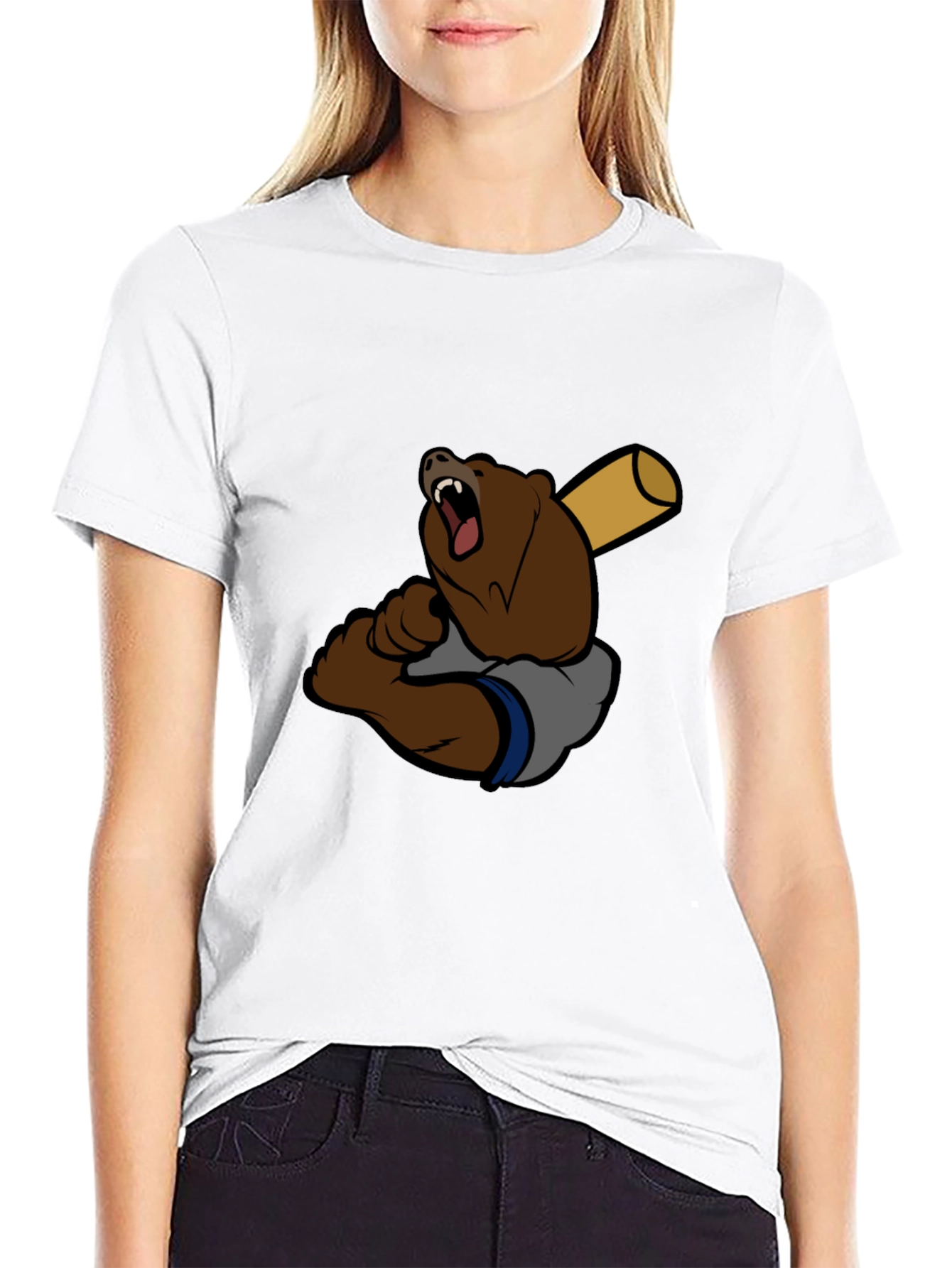 Bear Baseball Graphic Tee