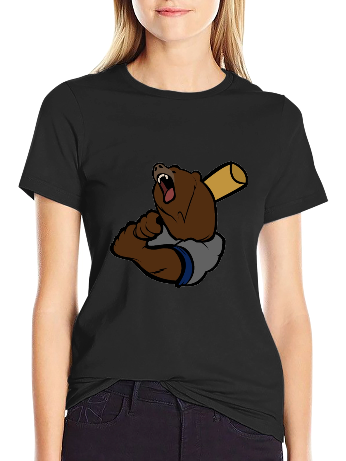 Bear Baseball Graphic Tee