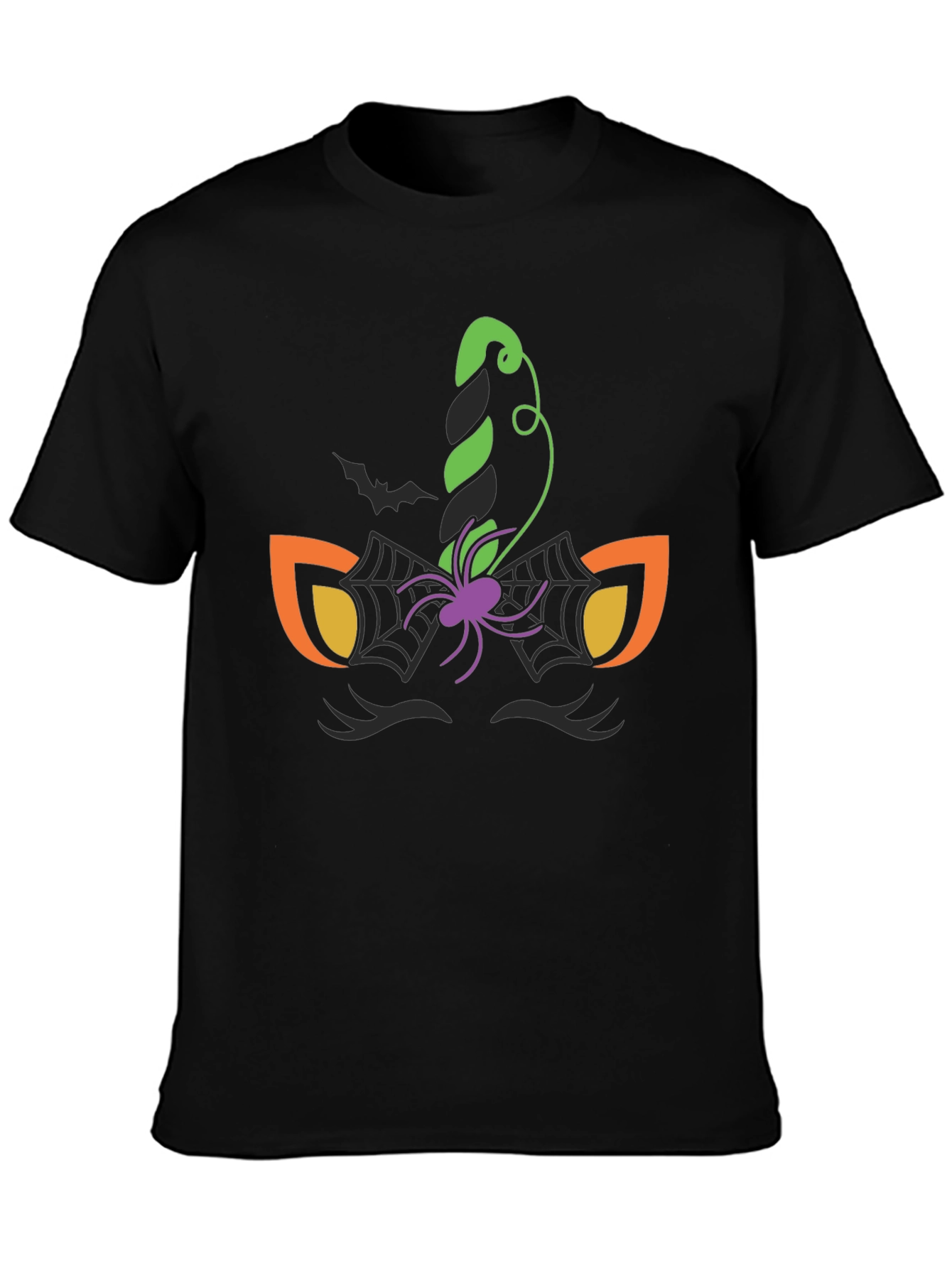 Halloween Unicorn Spider Web Graphic Tee