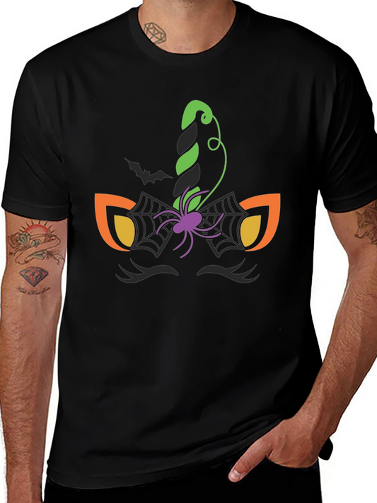 Halloween Unicorn Spider Web Graphic Tee